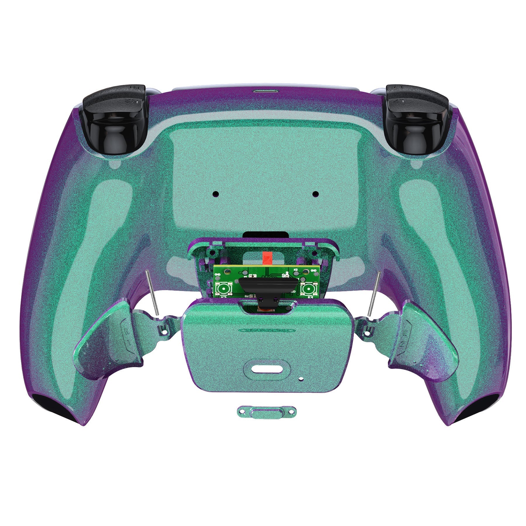 eXtremeRate Remappable Rise 2.0 Remap Kit for PS5 Controller BDM-010 & BDM-020 - Chameleon Green Purple - Image 6