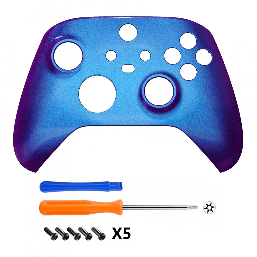 eXtremeRate Replacement Front Housing Shell for Xbox Series X & S Controller - Chameleon Purple Blue - Image 2