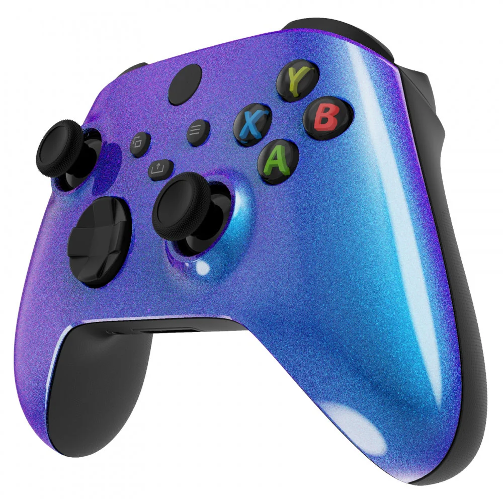 eXtremeRate Replacement Front Housing Shell for Xbox Series X & S Controller - Chameleon Purple Blue - Image 4