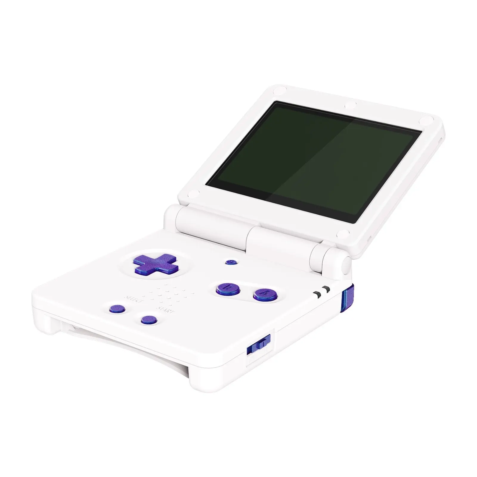 eXtremeRate Custom Replacement Full Set Buttons for Gameboy Advance SP GBA SP Console - Chameleon Purple Blue - Image 4