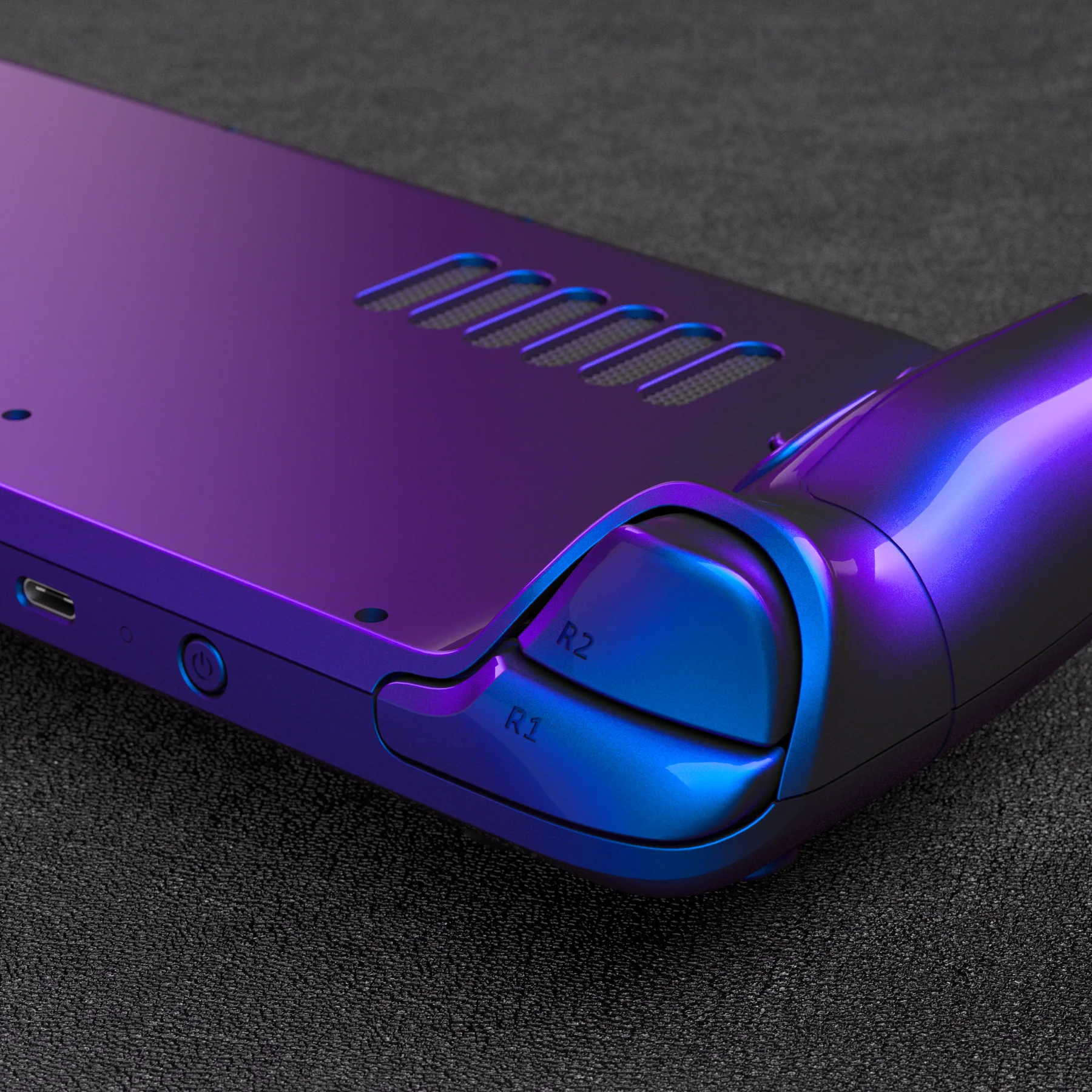 eXtremeRate Custom Full Set Shell with Buttons for Steam Deck LCD - Chameleon Purple Blue - Image 10