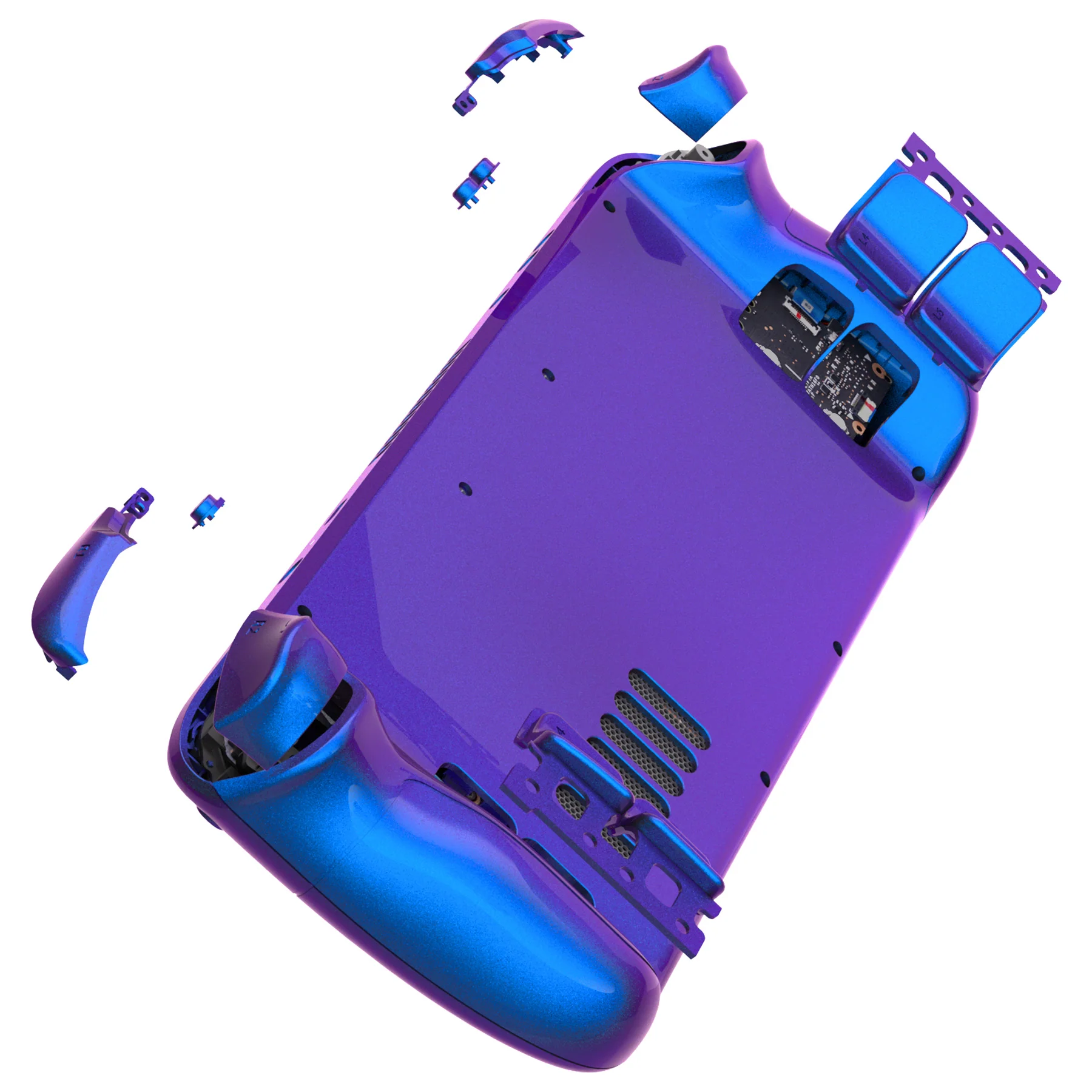 eXtremeRate Custom Full Set Shell with Buttons for Steam Deck LCD - Chameleon Purple Blue - Image 6