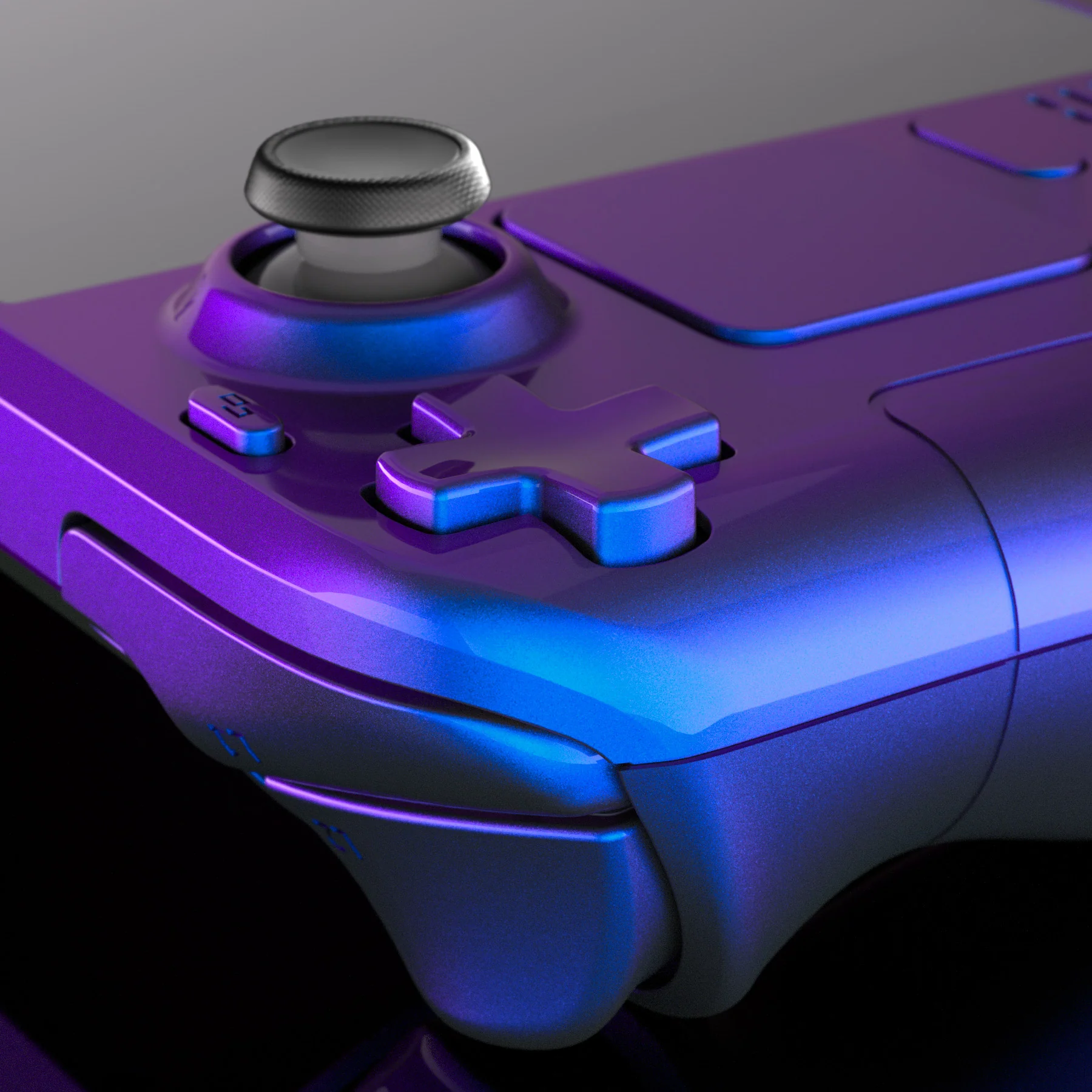 eXtremeRate Custom Full Set Shell with Buttons for Steam Deck LCD - Chameleon Purple Blue - Image 7