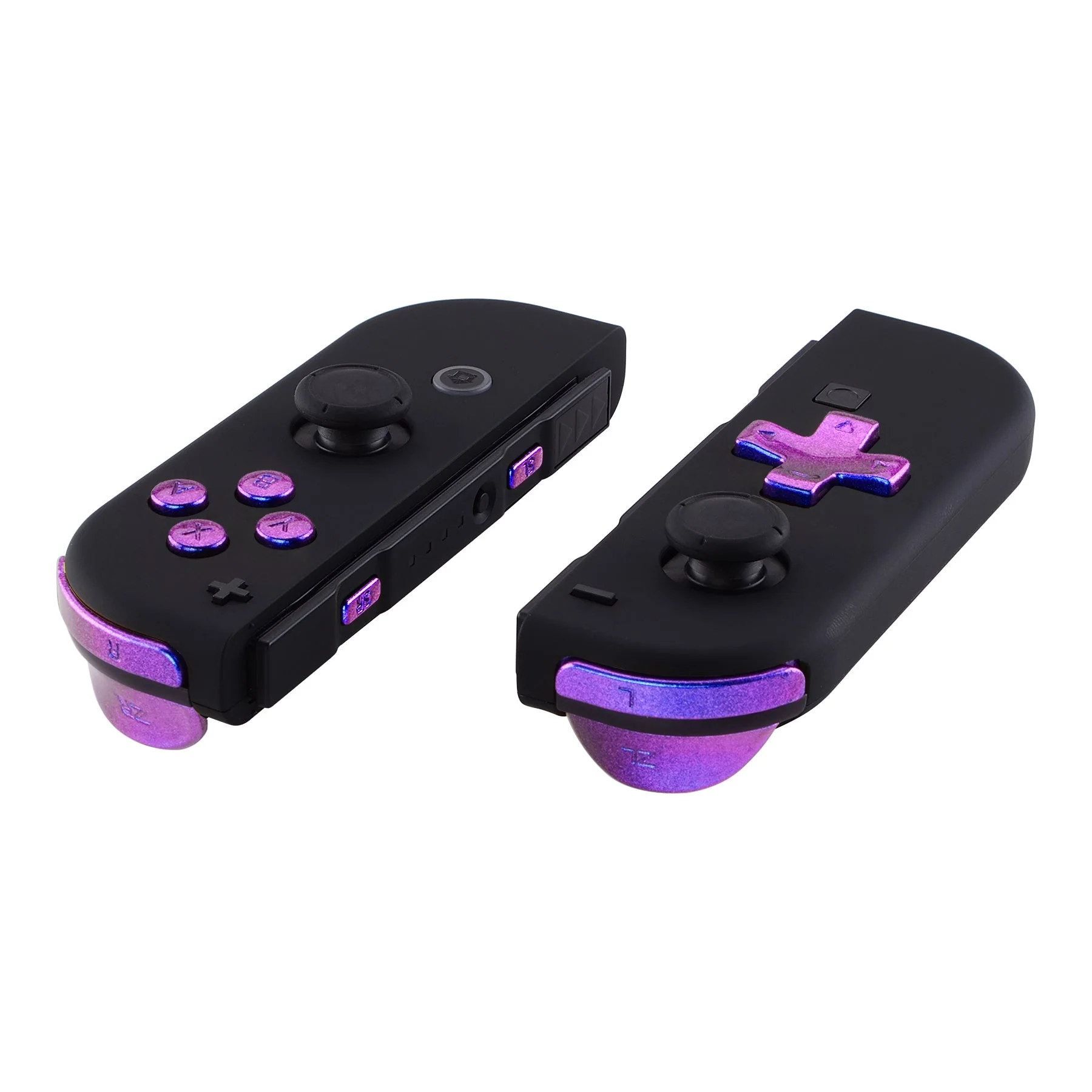 eXtremeRate Dpad Version Replacement Full Set Buttons for Joycon of Switch (D-pad ONLY Fits for eXtremeRate D-pad Shell for Joycon) - Chameleon Purple Blue - Image 4