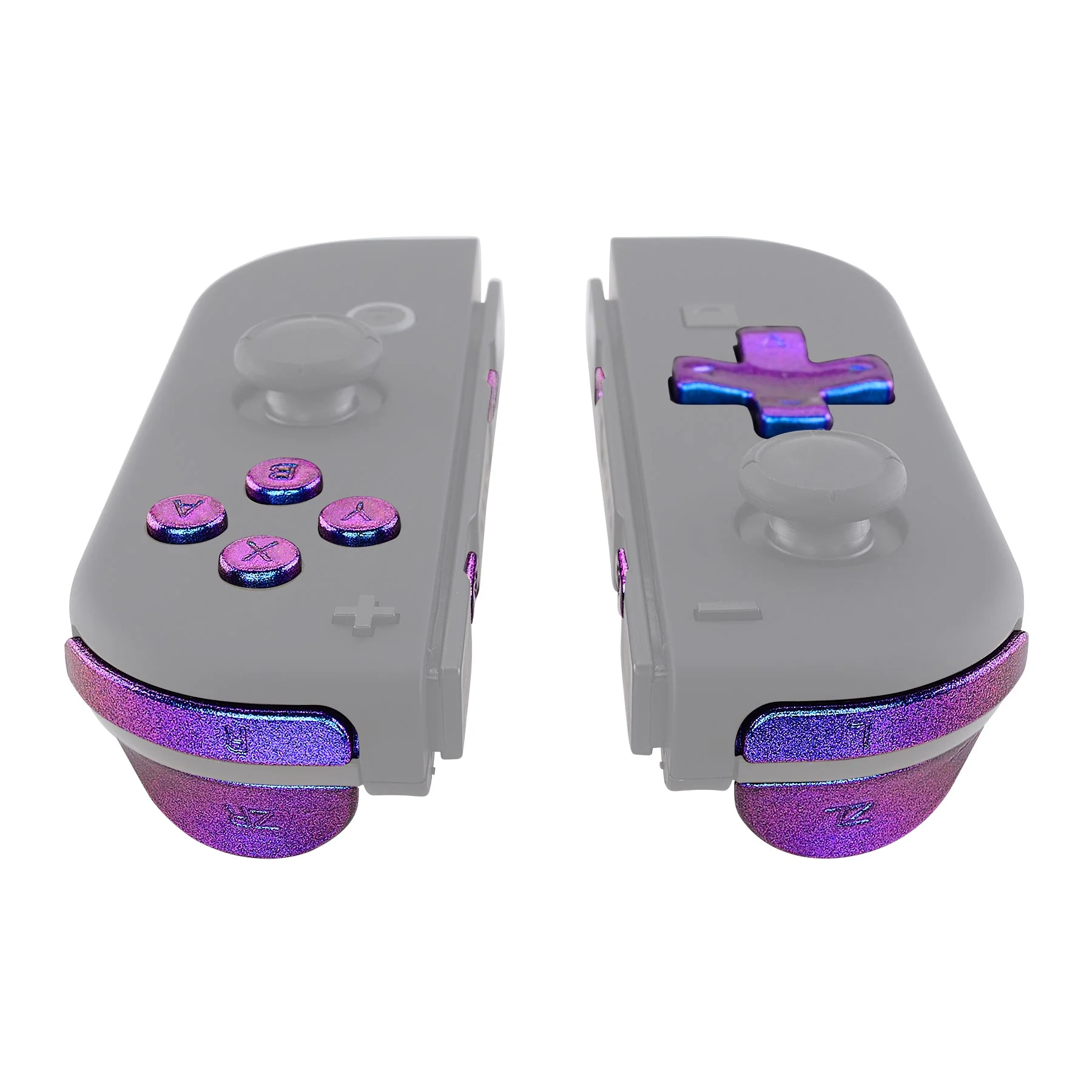eXtremeRate Dpad Version Replacement Full Set Buttons for Joycon of Switch (D-pad ONLY Fits for eXtremeRate D-pad Shell for Joycon) - Chameleon Purple Blue - Image 5