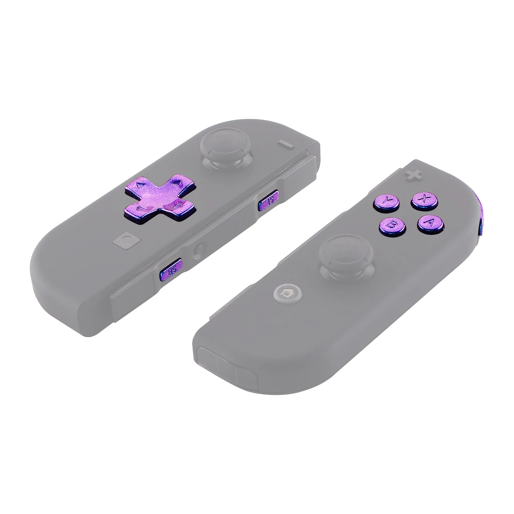 eXtremeRate Dpad Version Replacement Full Set Buttons for Joycon of Switch (D-pad ONLY Fits for eXtremeRate D-pad Shell for Joycon) - Chameleon Purple Blue - Image 6