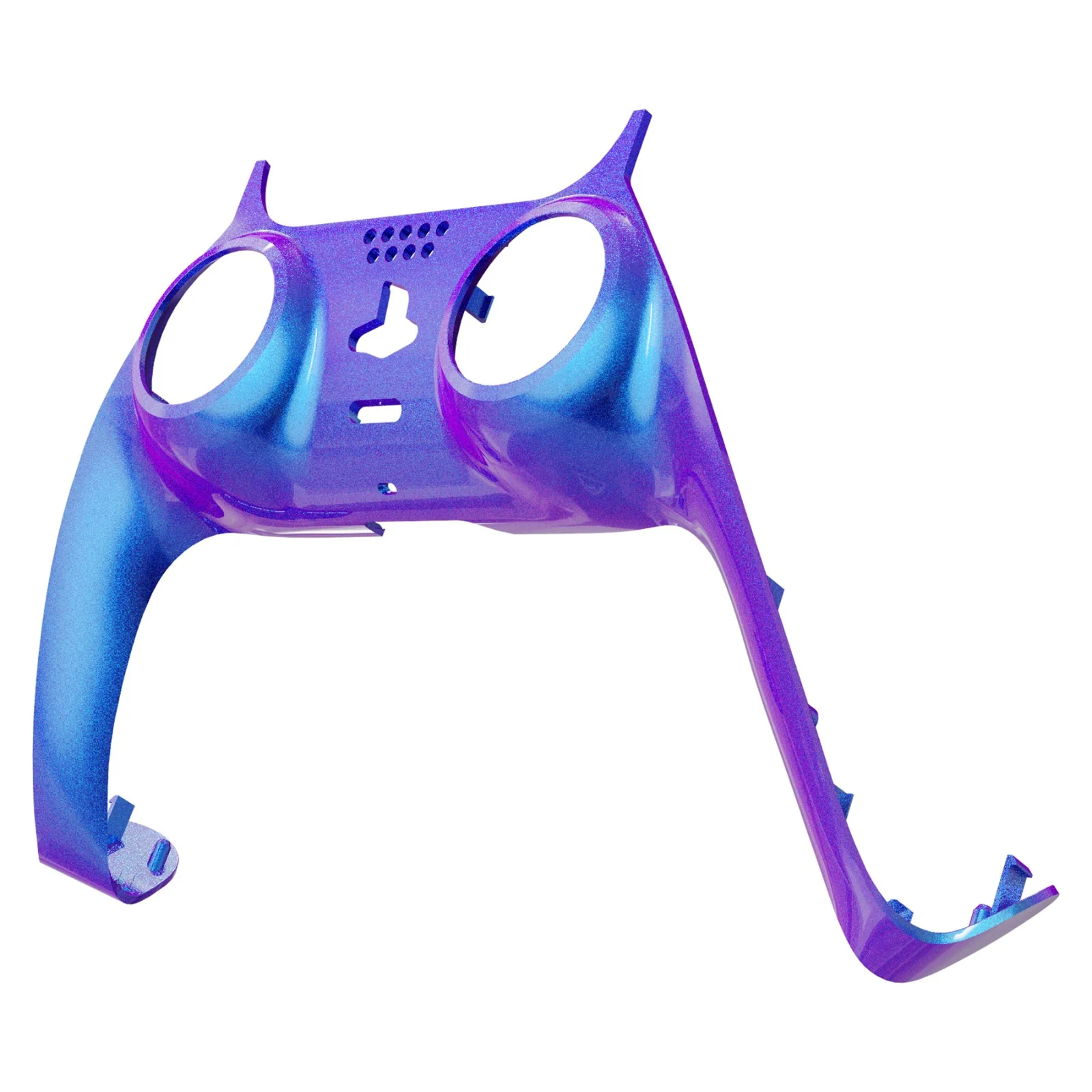 eXtremeRate Replacement Decorative Trim Shell with Accent Rings Compatible with PS5 Controller BDM-010/020/030/040/050 - Chameleon Purple Blue - Image 8