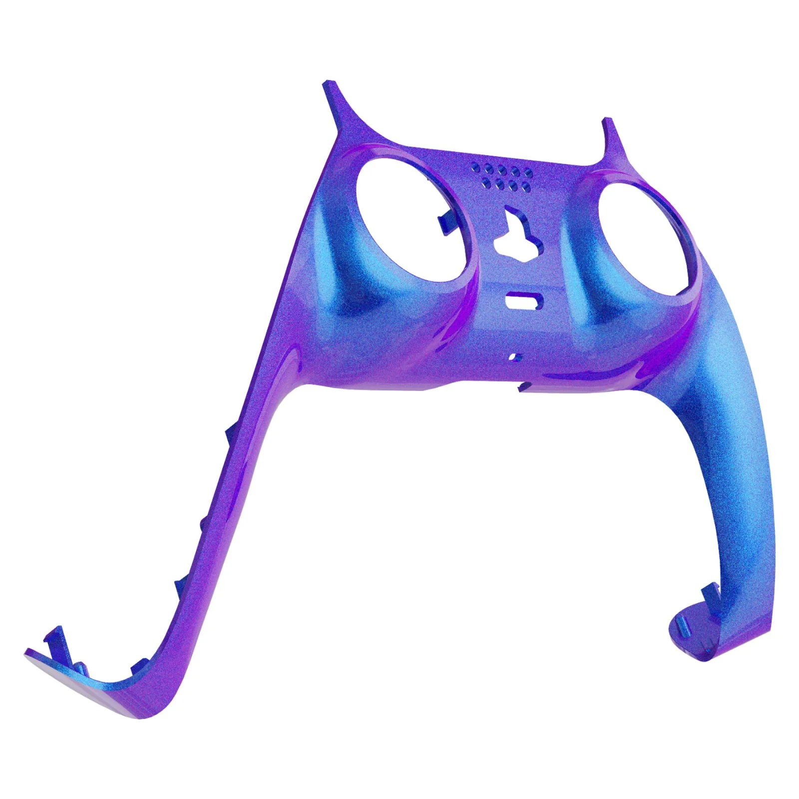 eXtremeRate Replacement Decorative Trim Shell with Accent Rings Compatible with PS5 Controller BDM-010/020/030/040/050 - Chameleon Purple Blue - Image 9