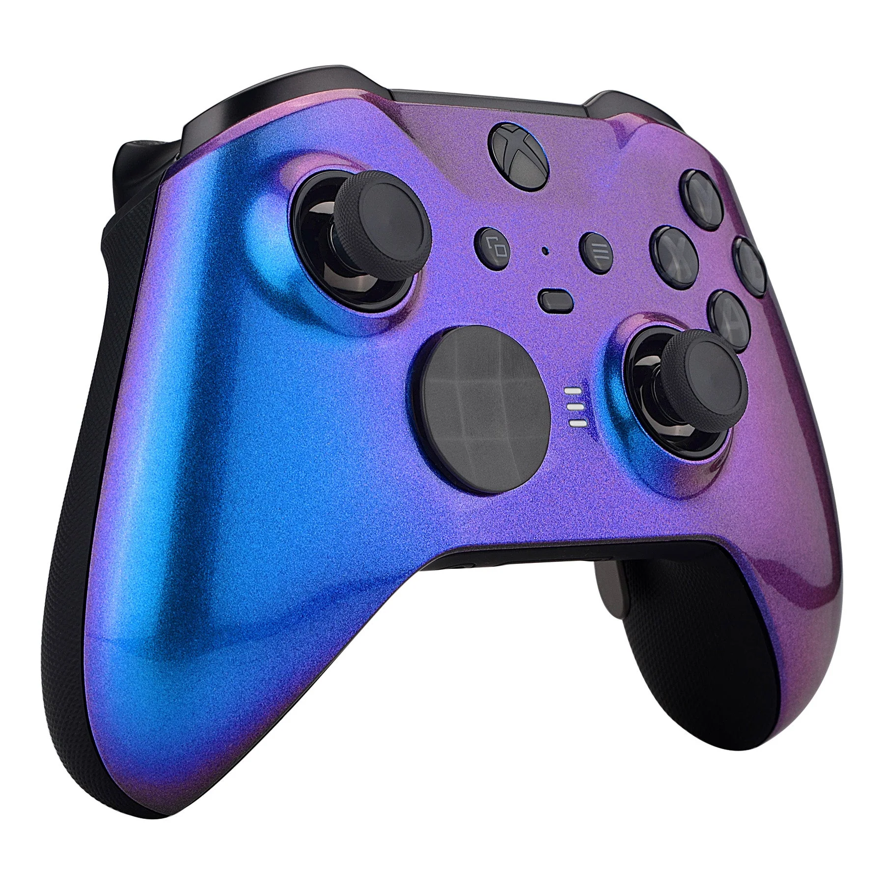eXtremeRate Replacement Front Housing Shell Case with Accent Rings for Xbox One Elite Series 2 & Elite 2 Core Controller (Model 1797) - Chameleon Purple Blue - Image 6