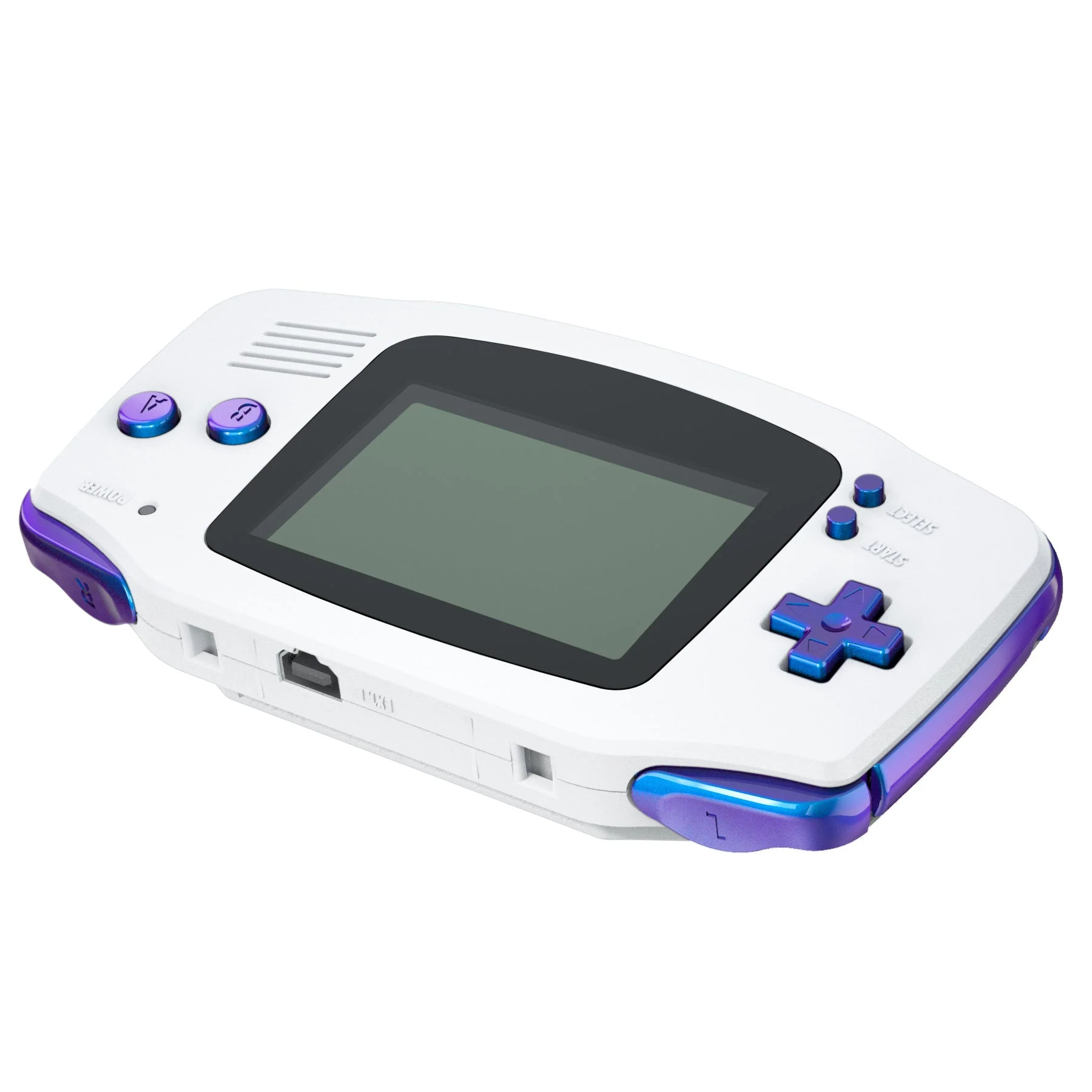 eXtremeRate GBA Replacement Full Set Buttons for Gameboy Advance - Chameleon Purple Blue - Image 5