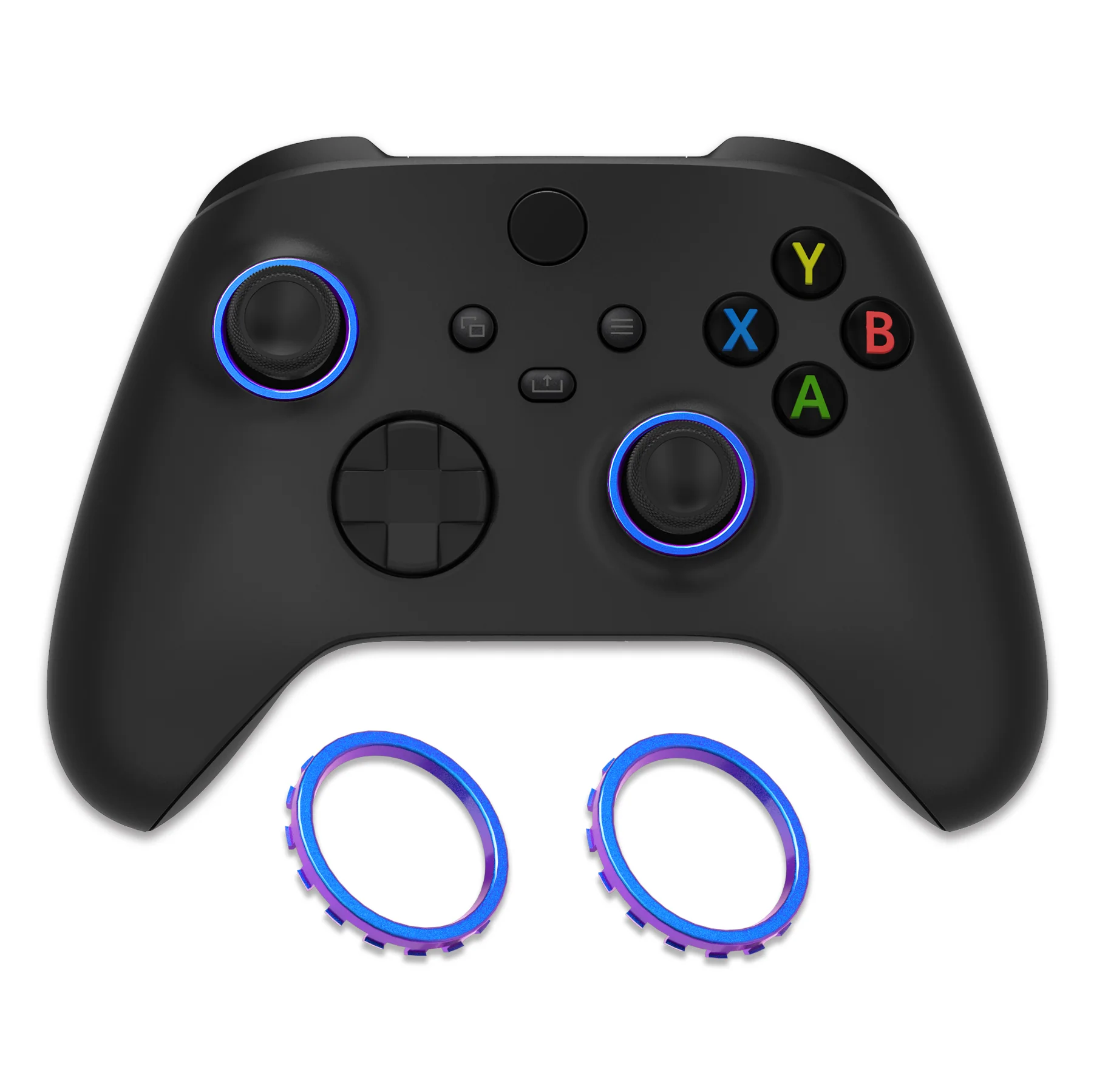eXtremeRate Custom Accent Rings for Xbox Elite Series 2 Core & for Elite Series 2 & for Xbox One Elite Controller, Compatible with eXtremeRate ASR Version Shell for Xbox Series X/S Controller - Chameleon Purple Blue - Image 5