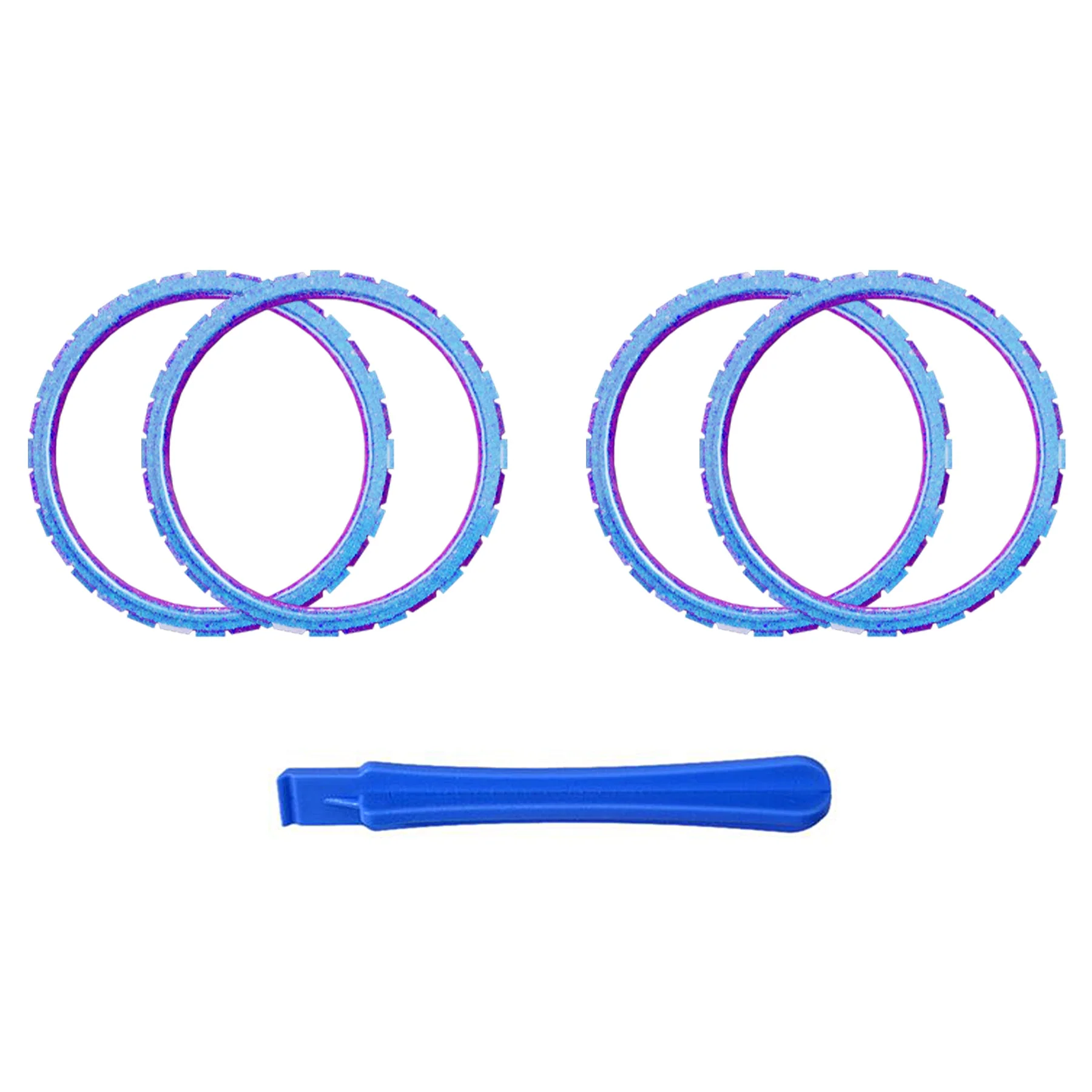 eXtremeRate Custom Replacement Accent Rings for PS5 Controller - Chameleon Purple Blue Glossy - Image 2