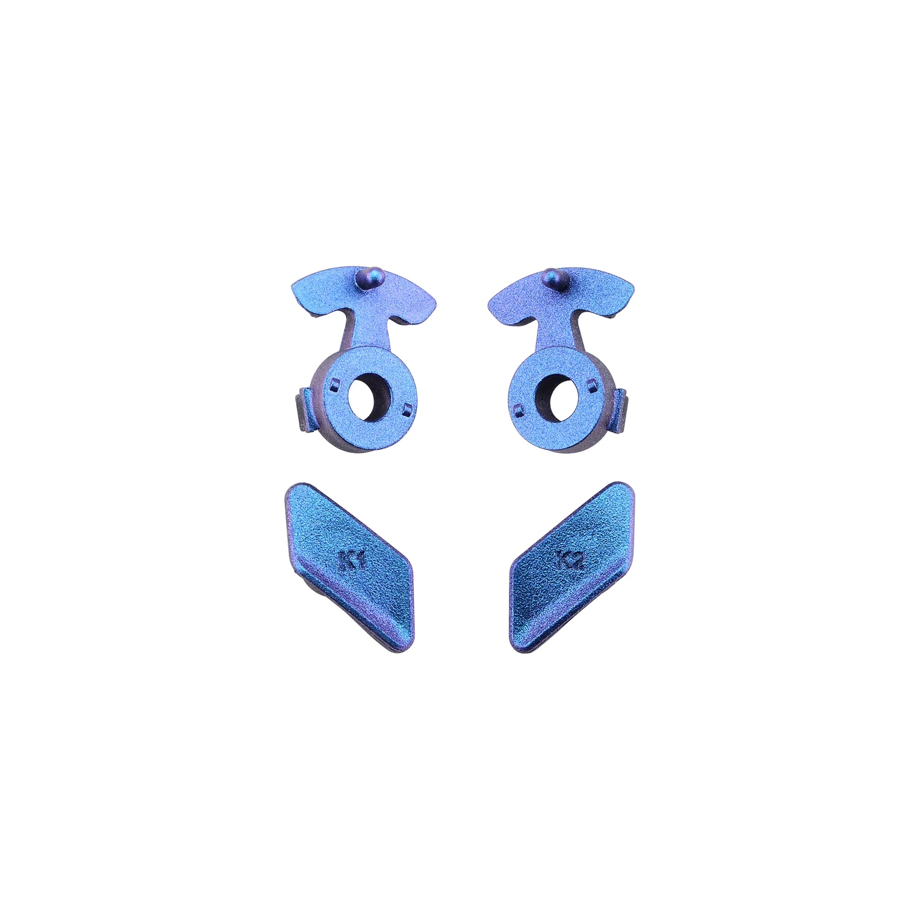 eXtremeRate Replacement Redesigned Back Buttons HK3 HK4 Trigger lock K1 K2 Paddles for eXtremeRate LOFTY Remap & Trigger Stop Kit, Compatible with Xbox One X & S Controller - Chameleon Purple Blue - Image 6