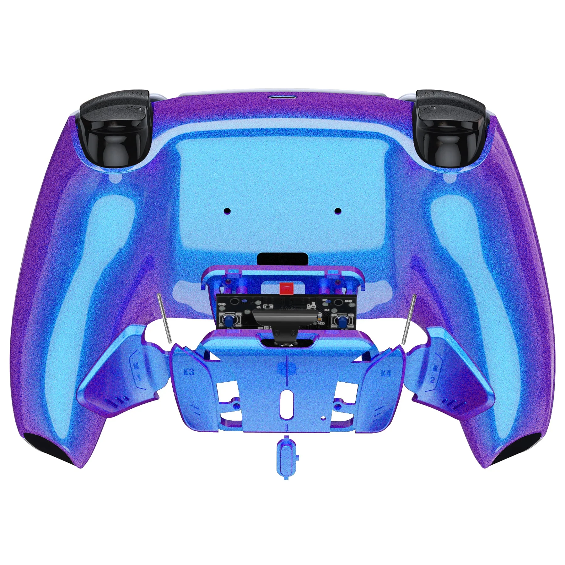 eXtremeRate Remappable RISE4 Remap Kit for PS5 Controller BDM-010/020 - Chameleon Purple Blue - Image 6