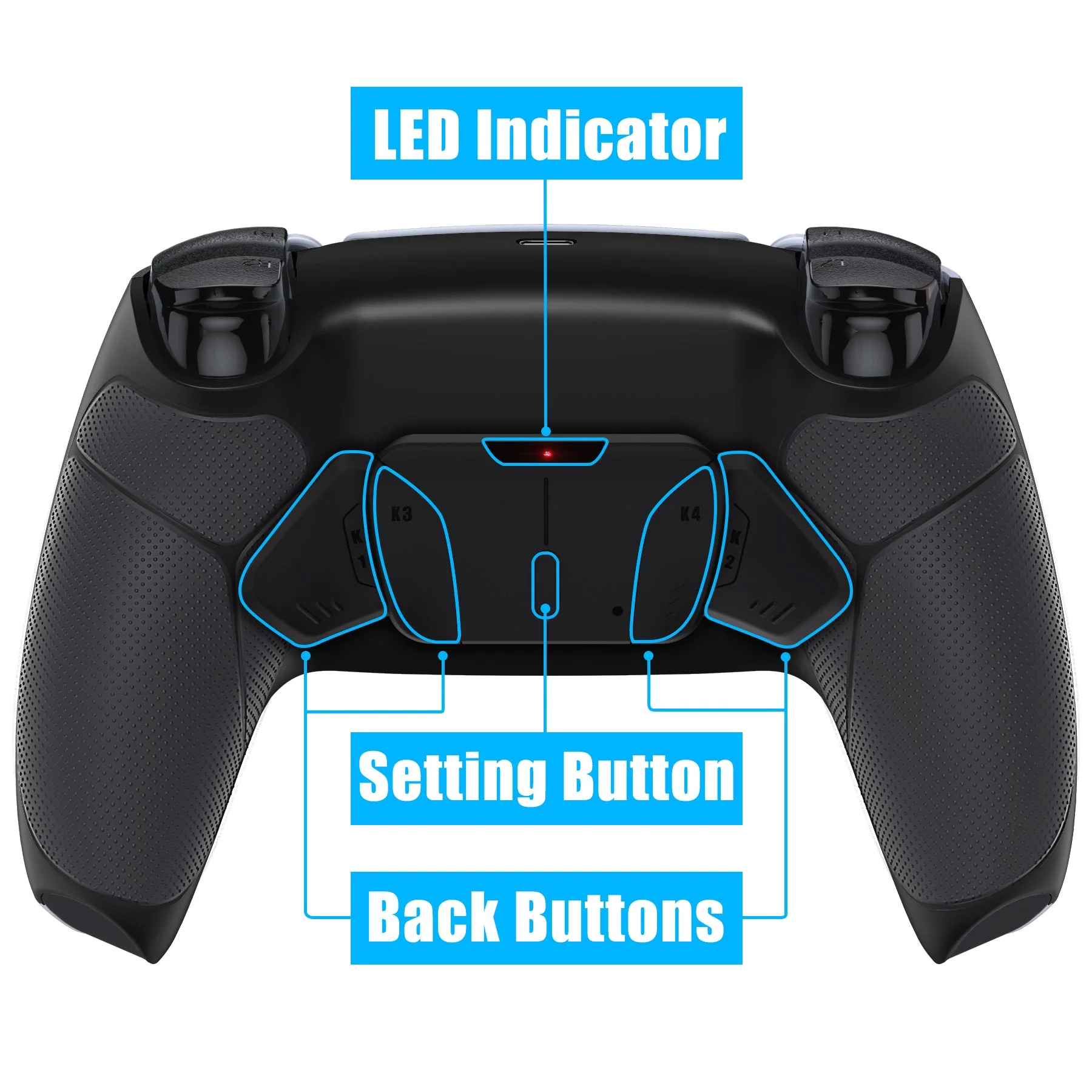 eXtremeRate Remappable RISE4 Remap Kit for PS5 Controller BDM-010/020 - Rubberized Black - Image 4