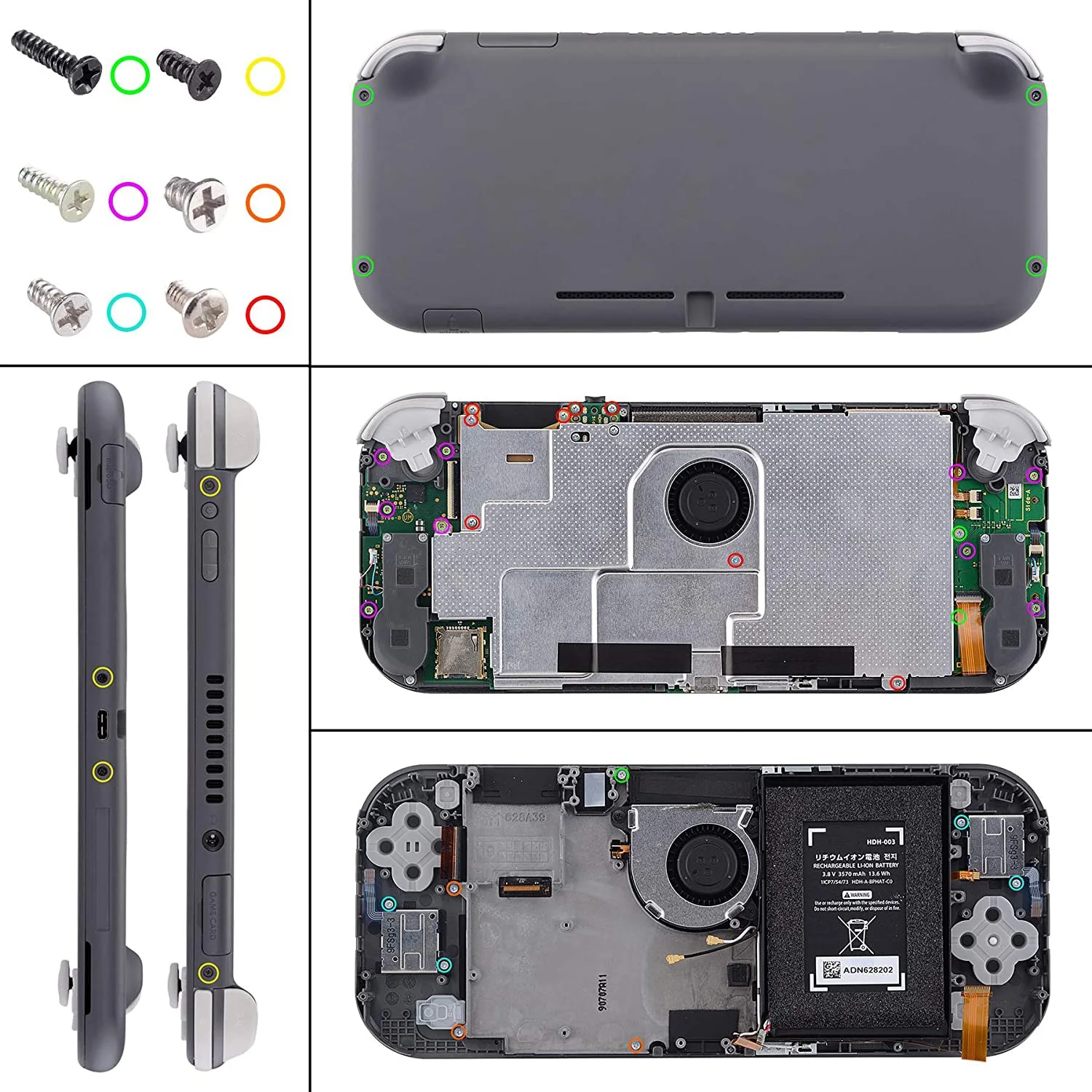 eXtremeRate Replacement Full Set Buttons for NS Switch Lite - Chameleon Purple Blue - Image 9