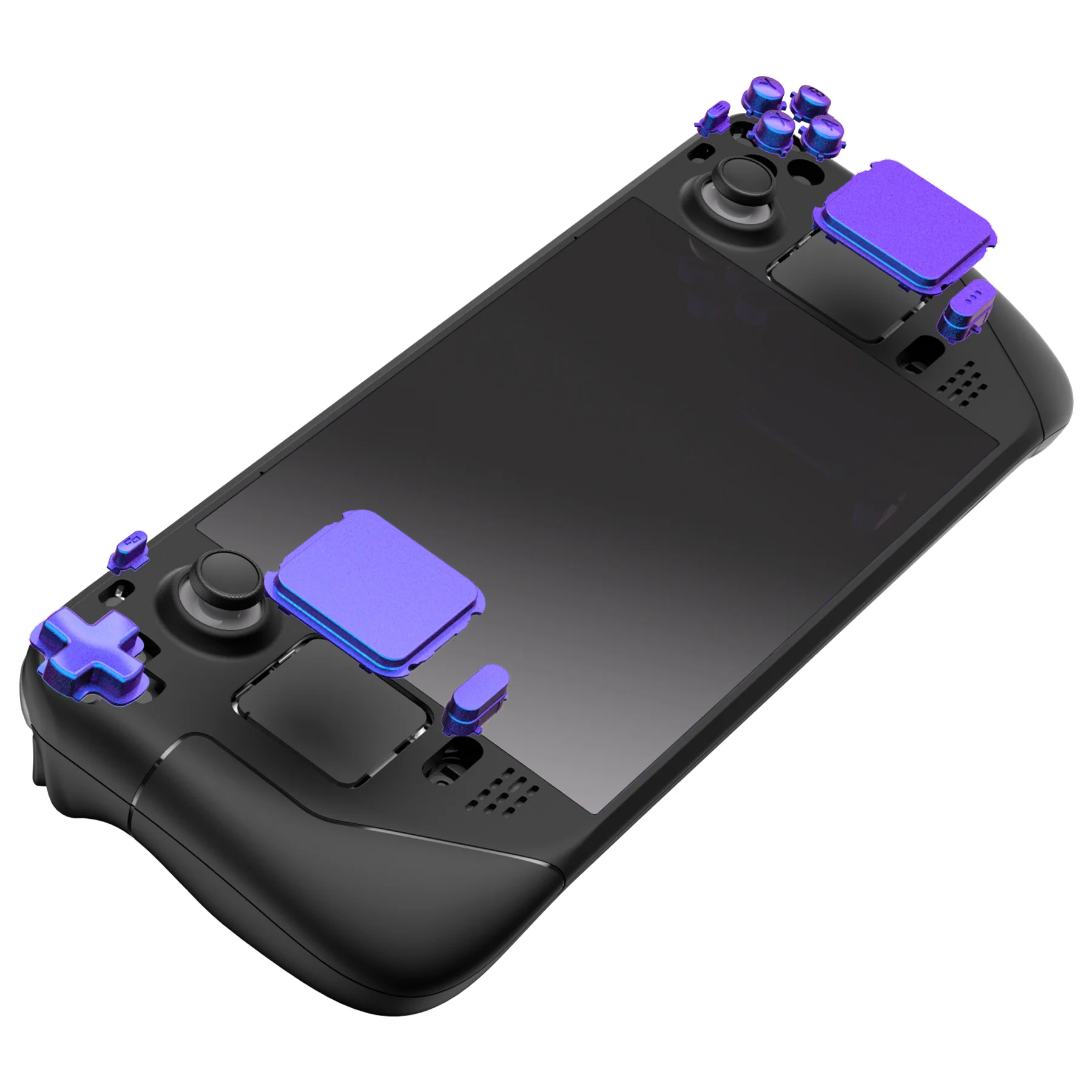 eXtremeRate Replacement Full Set Buttons for Steam Deck LCD - Chameleon Purple Blue - Image 5