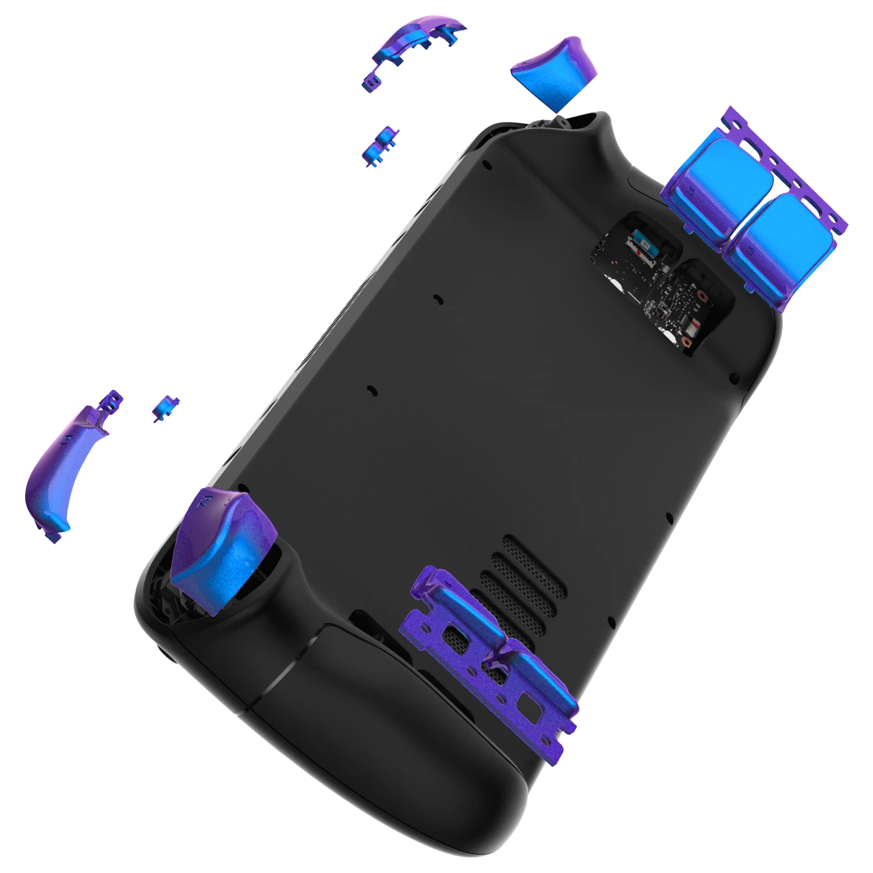 eXtremeRate Replacement Full Set Buttons for Steam Deck LCD - Chameleon Purple Blue - Image 6