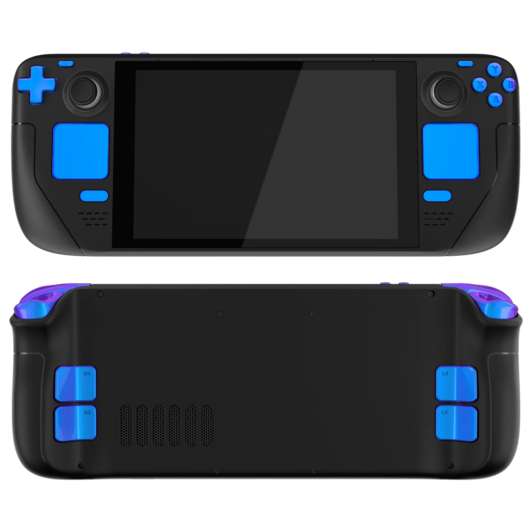 eXtremeRate Replacement Full Set Buttons for Steam Deck LCD - Chameleon Purple Blue - Image 7