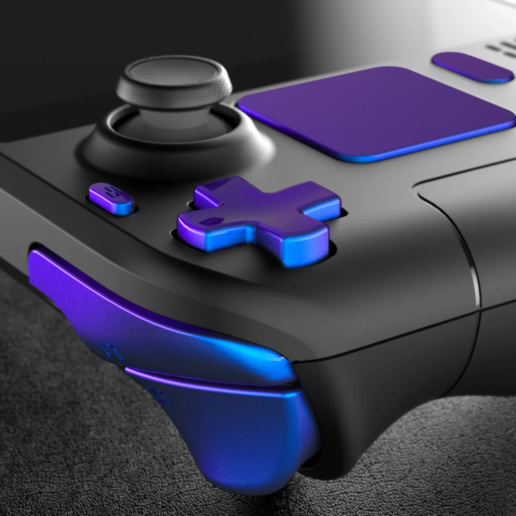 eXtremeRate Replacement Full Set Buttons for Steam Deck LCD - Chameleon Purple Blue - Image 9