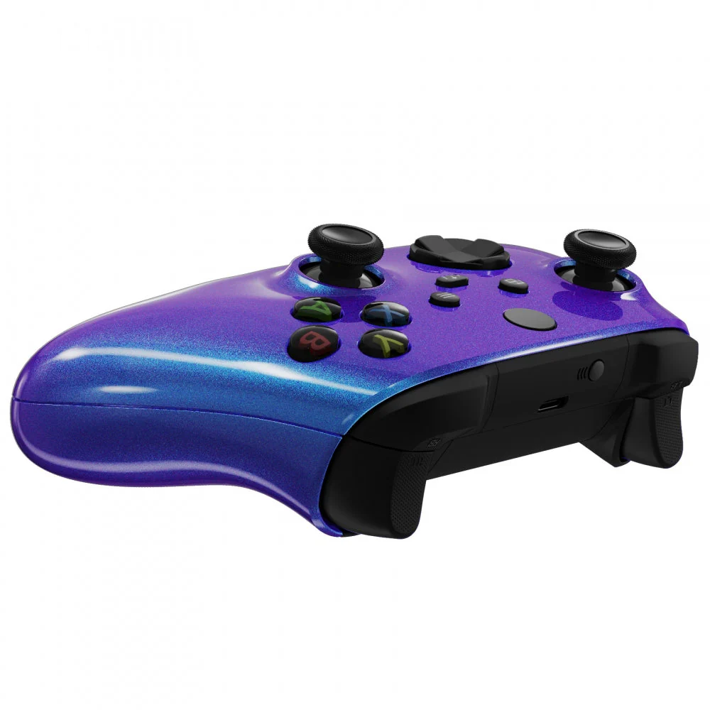 eXtremeRate Replacement Front Housing Shells with Side Rails Panels for Xbox Series X & S Controller - Chameleon Purple Blue - Image 8