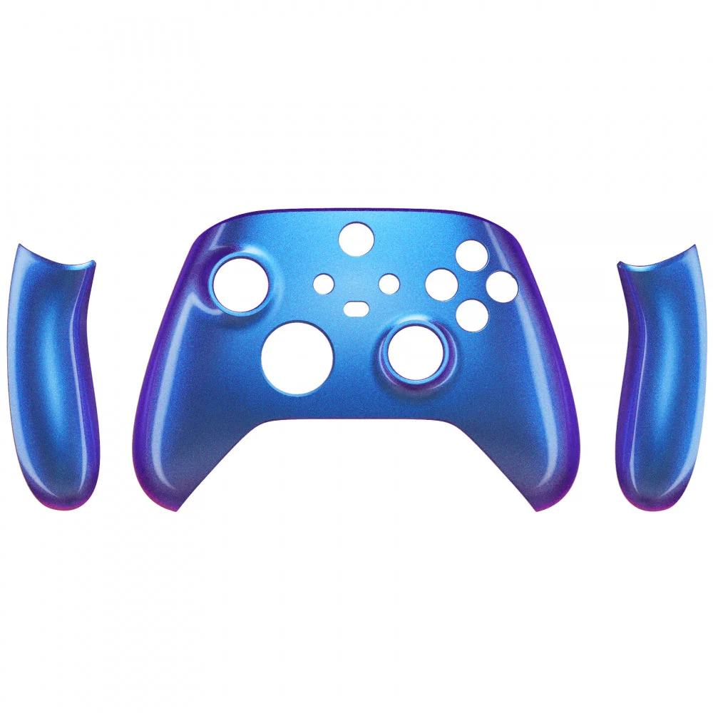 eXtremeRate Replacement Front Housing Shells with Side Rails Panels for Xbox Series X & S Controller - Chameleon Purple Blue - Image 9