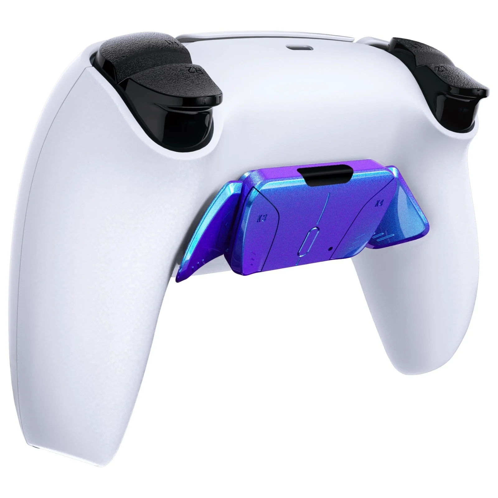 eXtremeRate Replacement Redesigned K1 K2 K3 K4 Back Buttons Housing Shell for eXtremeRate RISE4 Remap Kit, Compatible with PS5 Controller - Chameleon Purple Blue - Image 5