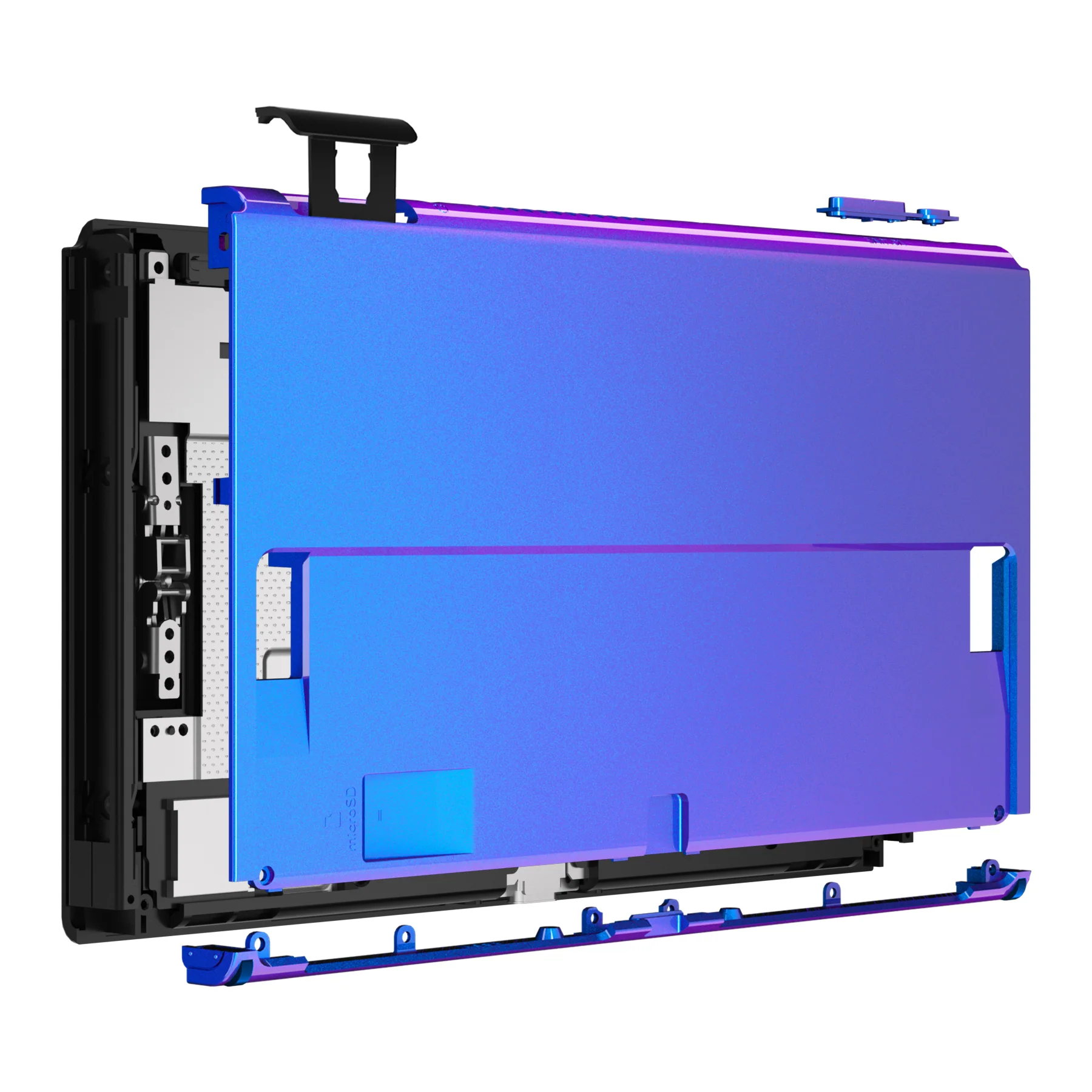 eXtremeRate Replacement Back Plate for Nintendo Switch OLED Console - Chameleon Purple Blue - Image 2