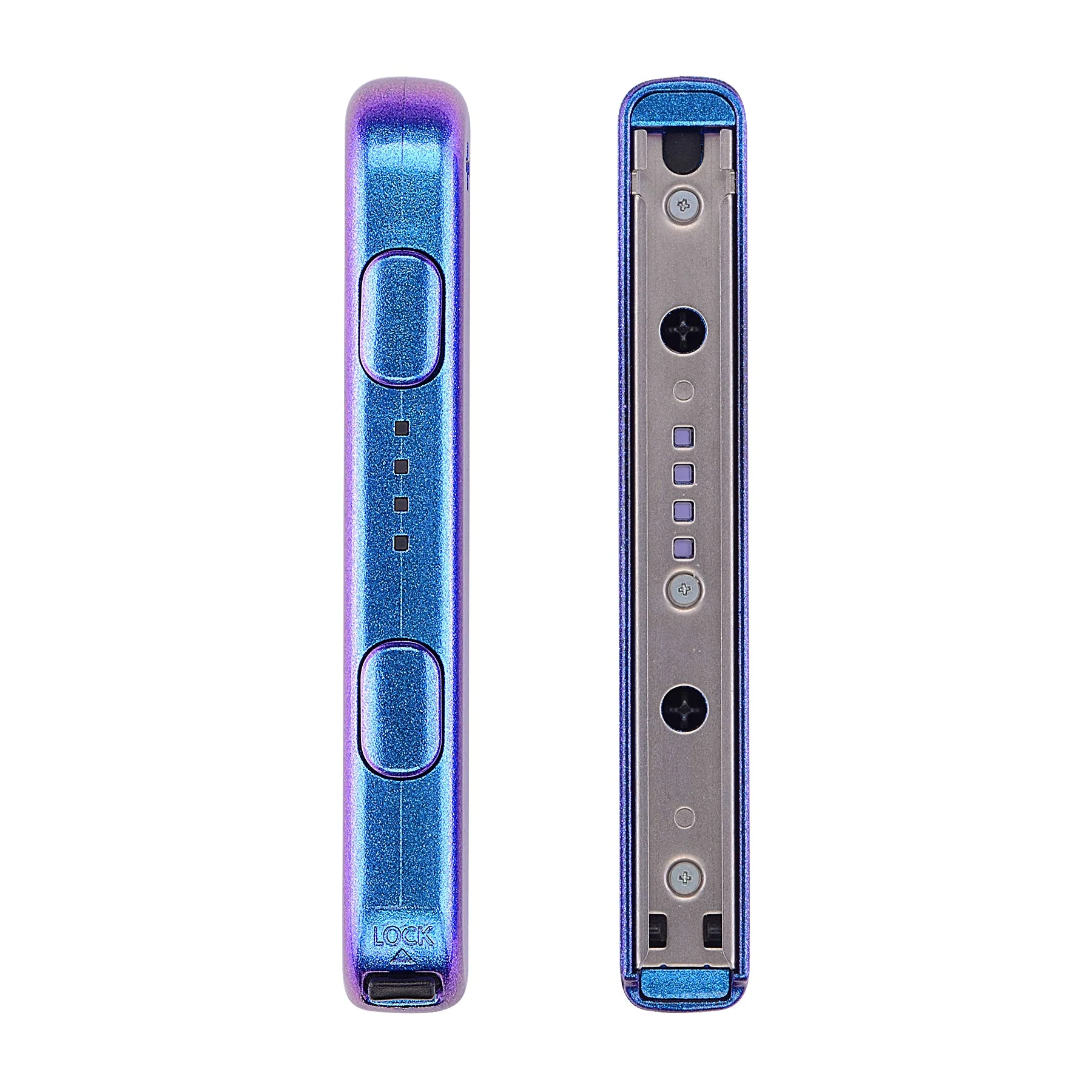 eXtremeRate 2 Pack Custom Replacement shell for Joycon Strap of NS Switch - Chameleon Purple Blue - Image 3