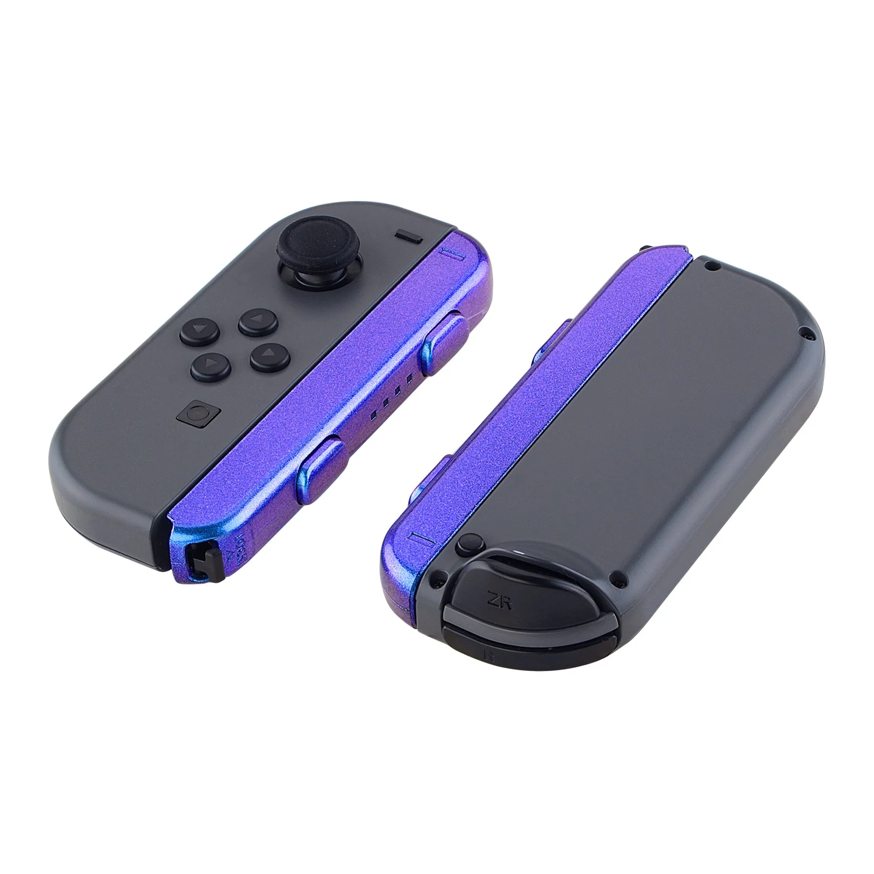 eXtremeRate 2 Pack Custom Replacement shell for Joycon Strap of NS Switch - Chameleon Purple Blue - Image 4
