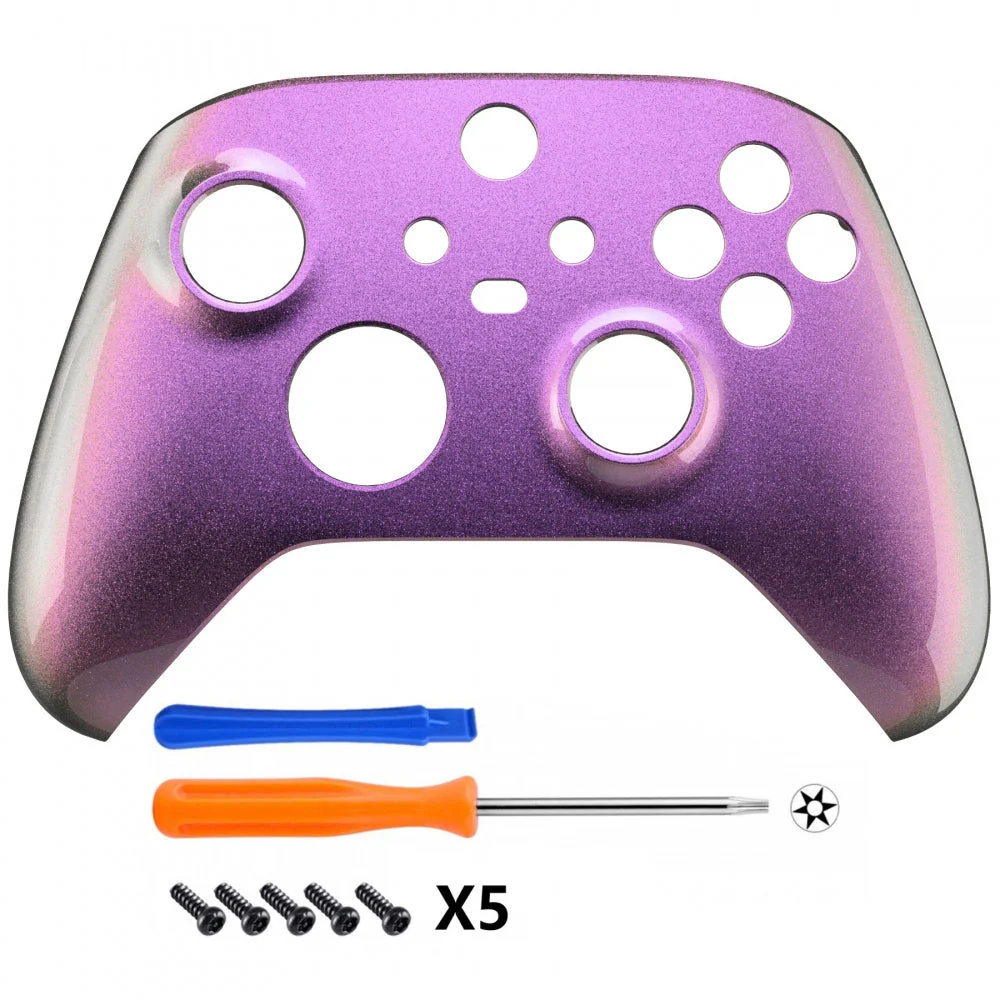 eXtremeRate Replacement Front Housing Shell for Xbox Series X & S Controller - Chameleon Gold Red - Image 2