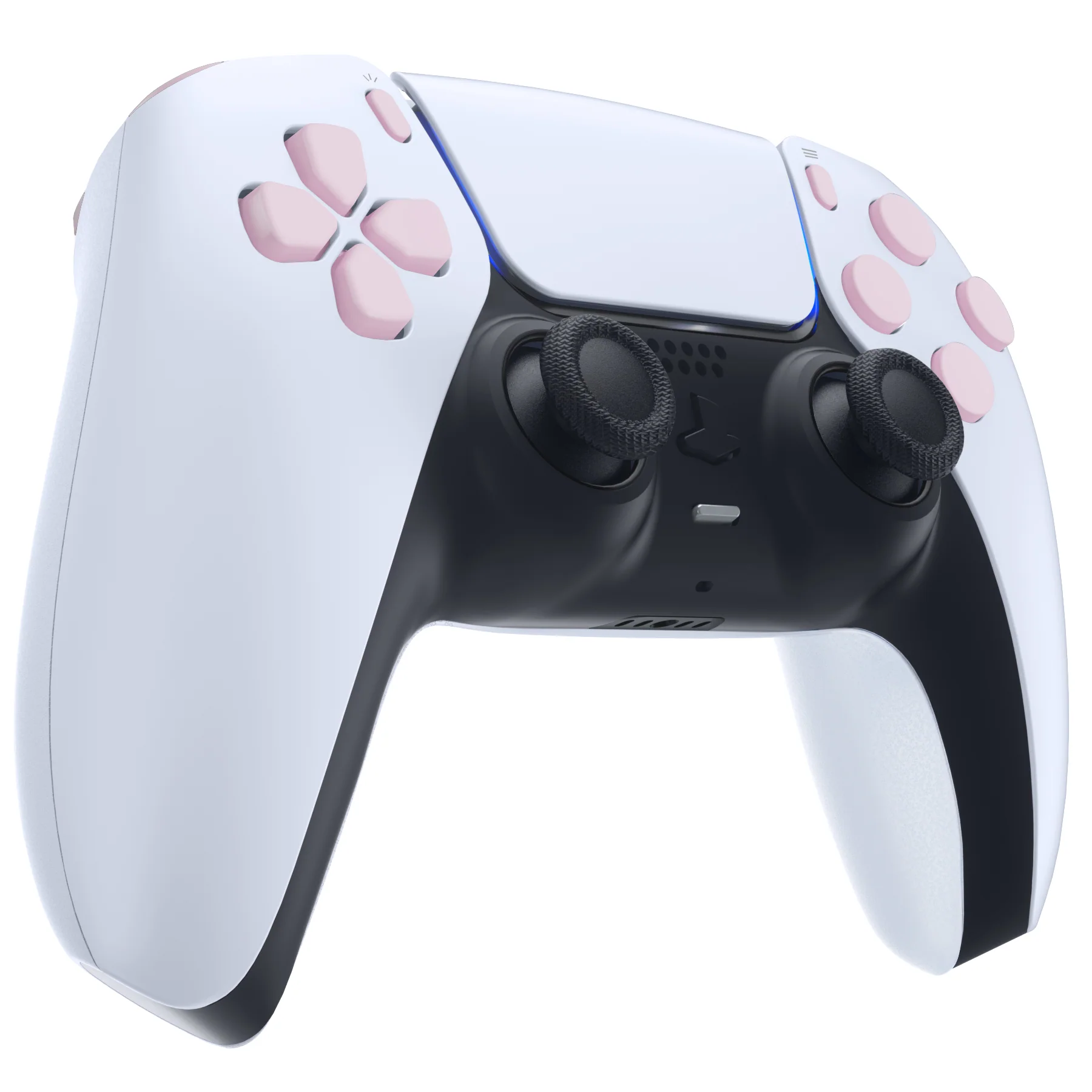 eXtremeRate Replacement Full Set Buttons Compatible with PS5 Controller BDM-030/040/050/060 - Cherry Blossoms Pink - Image 6