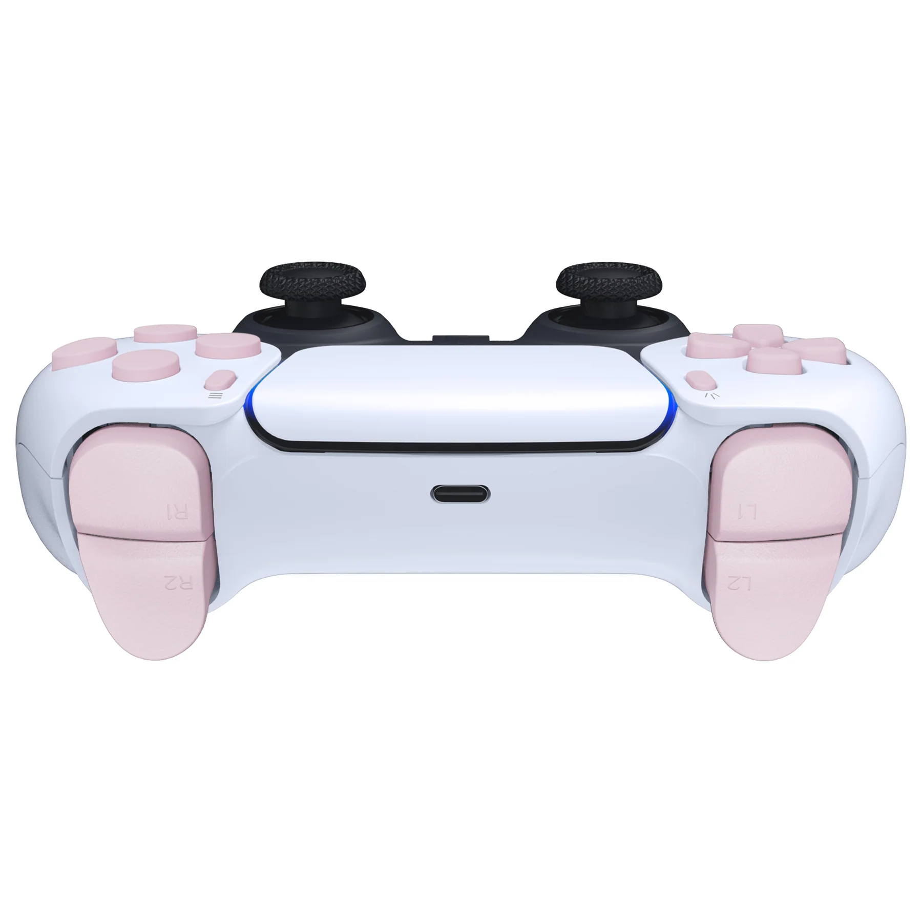 eXtremeRate Replacement Full Set Buttons Compatible with PS5 Controller BDM-030/040/050/060 - Cherry Blossoms Pink - Image 8