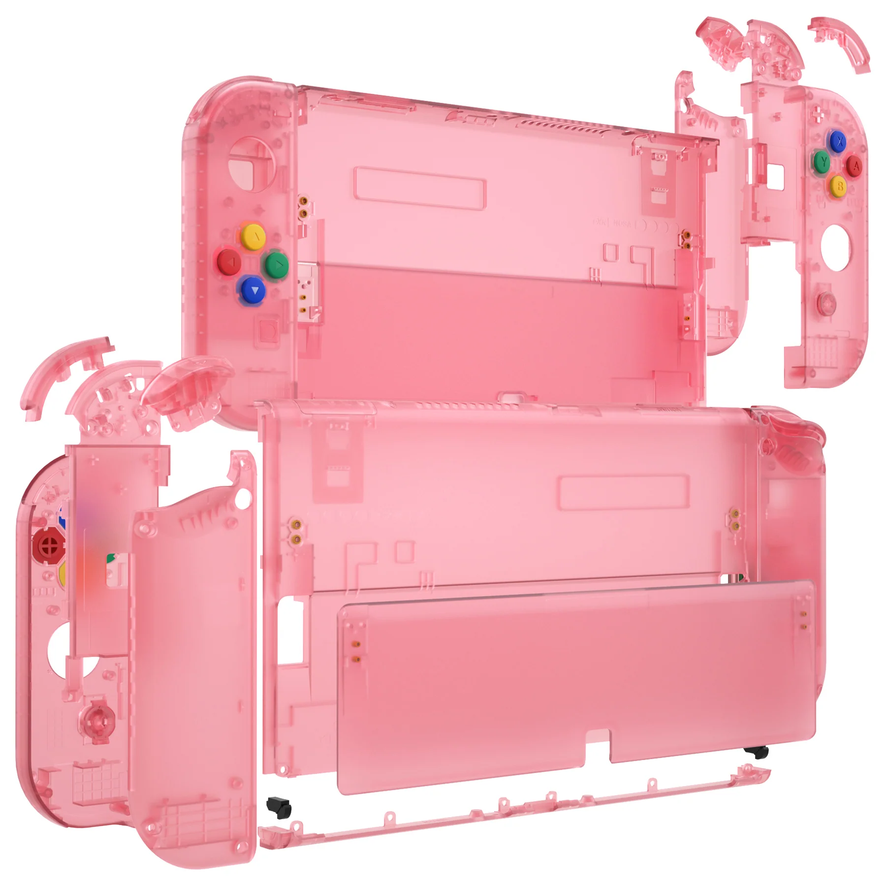 eXtremeRate Custom Replacement Full Set Shell with Buttons for Nintendo Switch OLED - Cherry Pink - Image 10