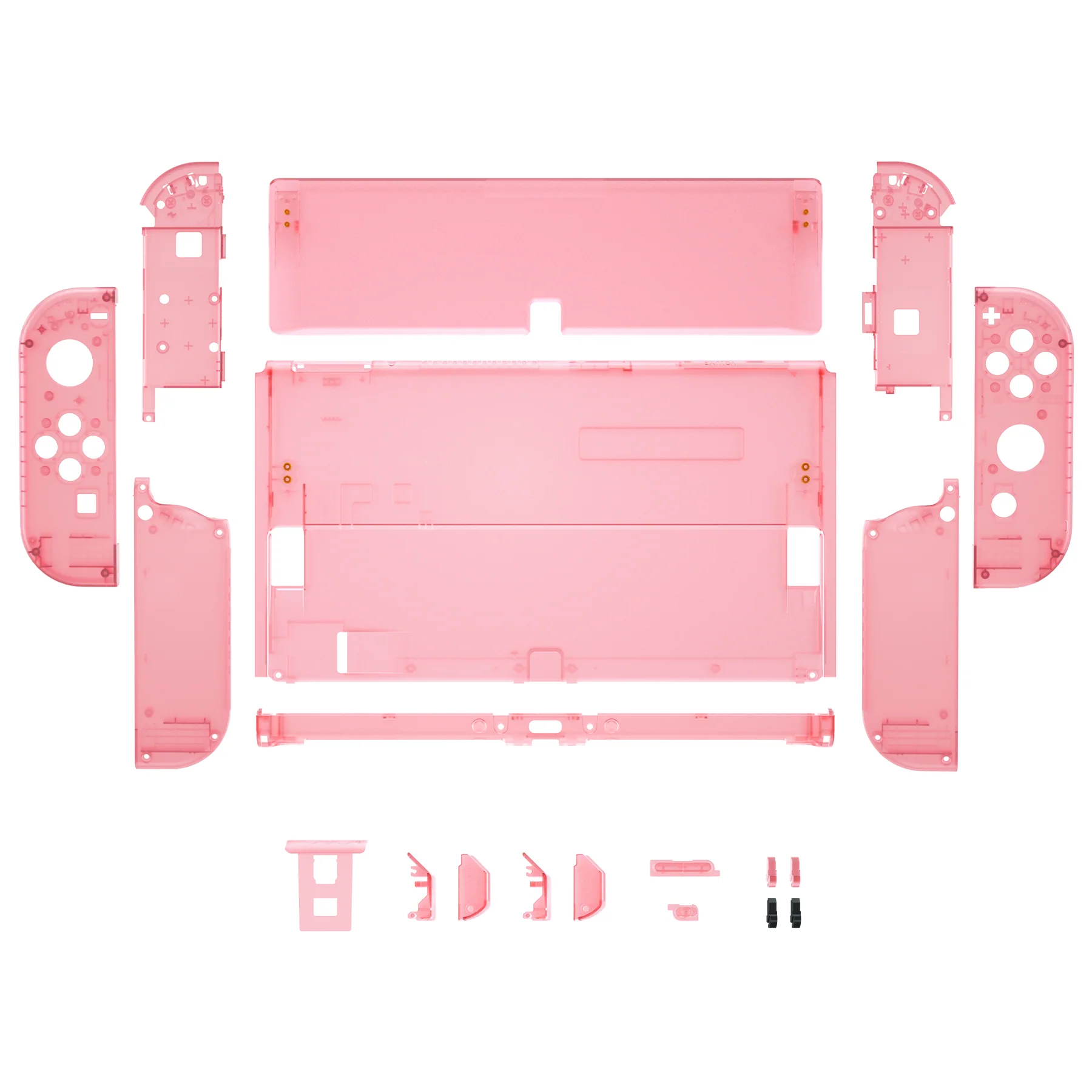 eXtremeRate Custom Replacement Full Set Shell with Buttons for Nintendo Switch OLED - Cherry Pink - Image 11