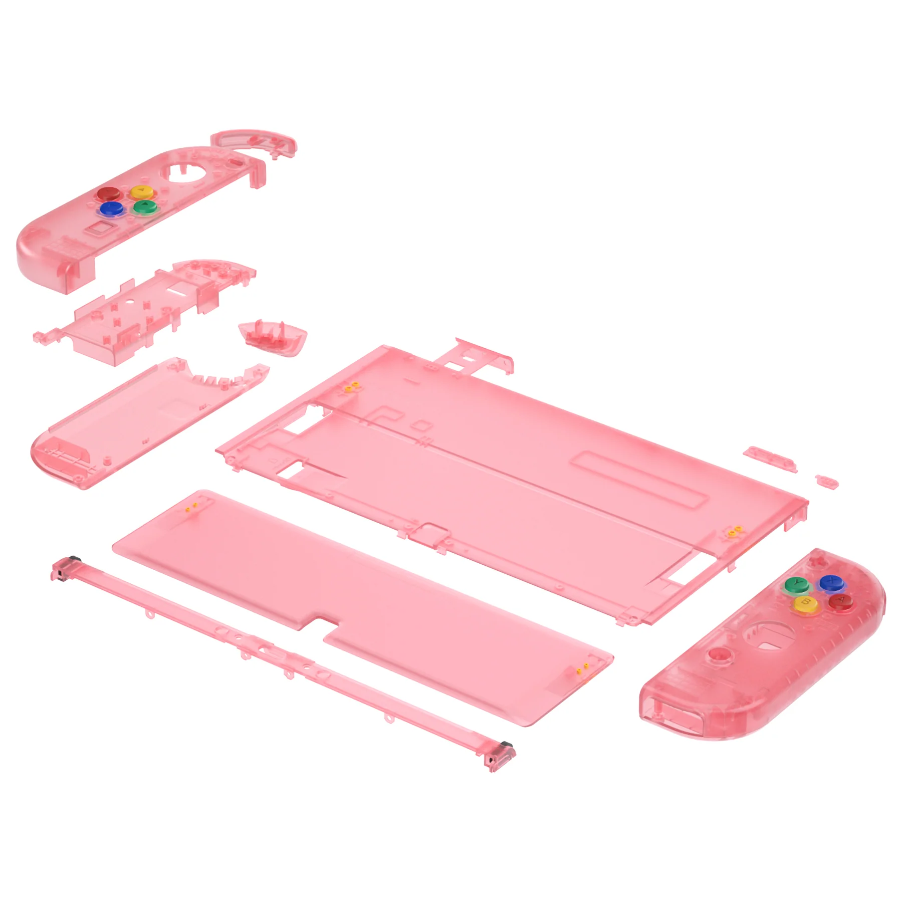 eXtremeRate Custom Replacement Full Set Shell with Buttons for Nintendo Switch OLED - Cherry Pink - Image 12