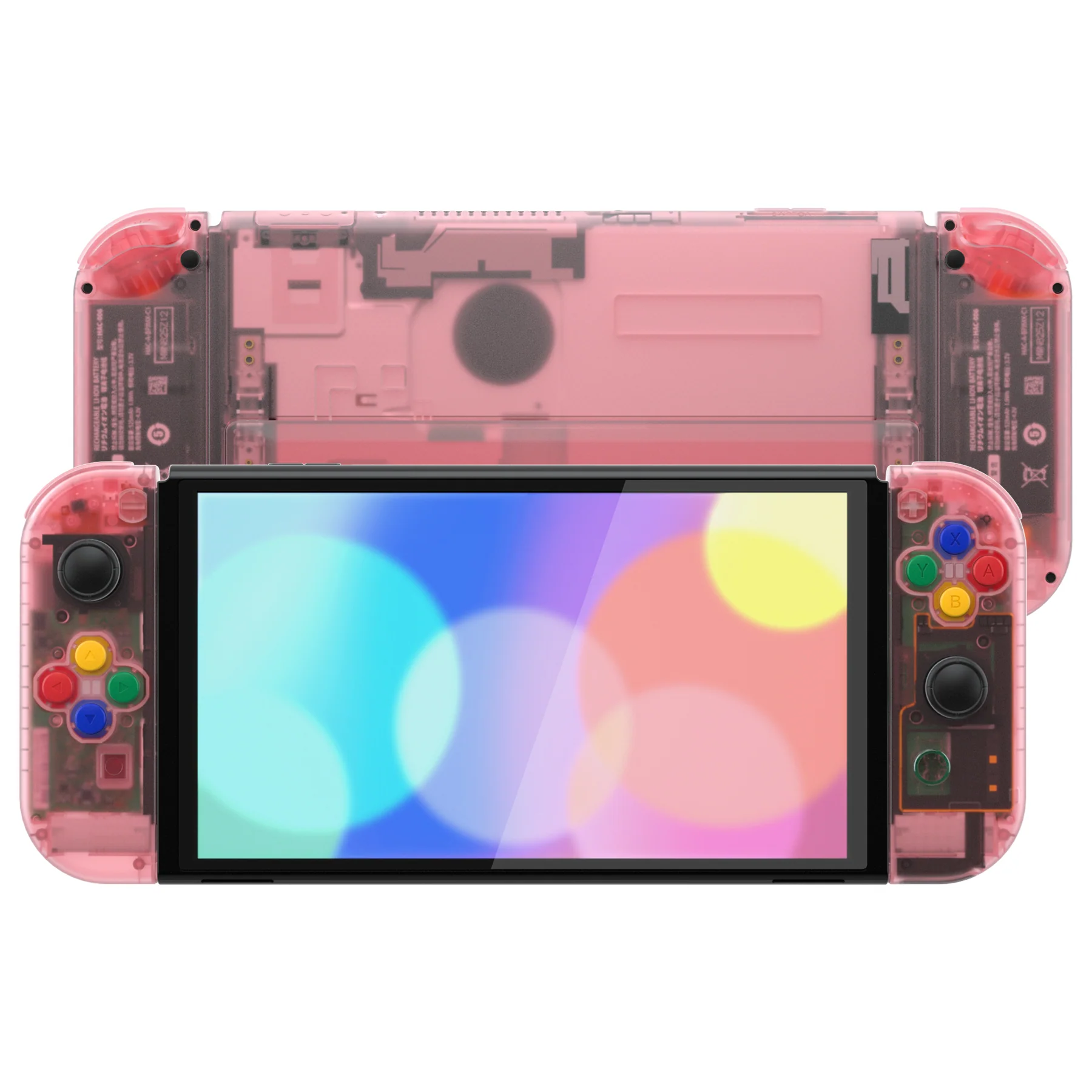 eXtremeRate Custom Replacement Full Set Shell with Buttons for Nintendo Switch OLED - Cherry Pink - Image 4