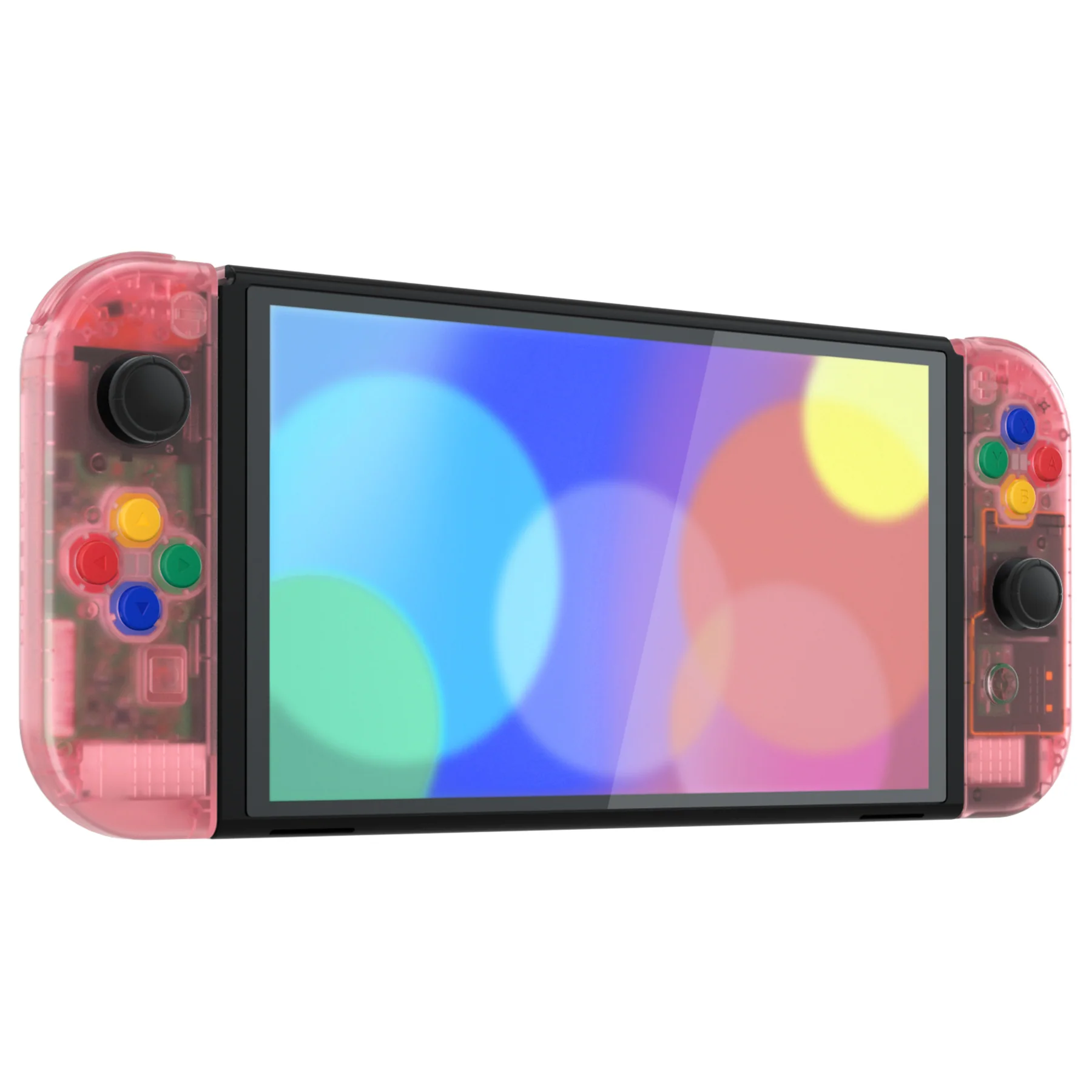 eXtremeRate Custom Replacement Full Set Shell with Buttons for Nintendo Switch OLED - Cherry Pink - Image 6