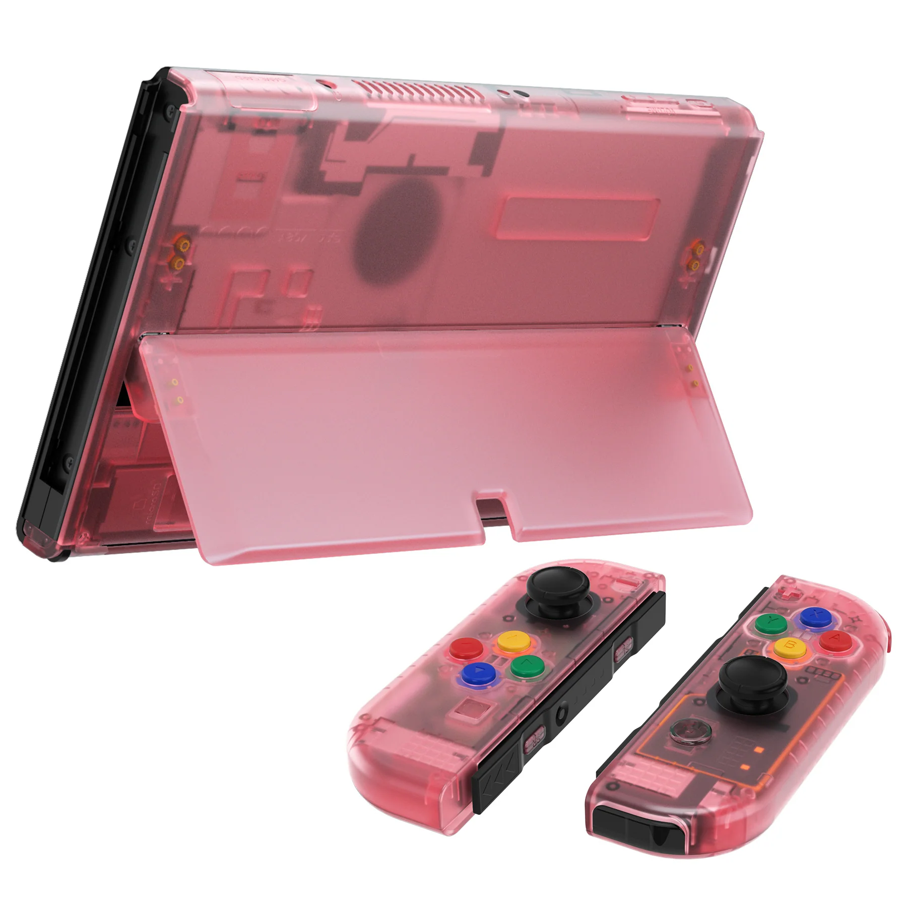 eXtremeRate Custom Replacement Full Set Shell with Buttons for Nintendo Switch OLED - Cherry Pink - Image 7