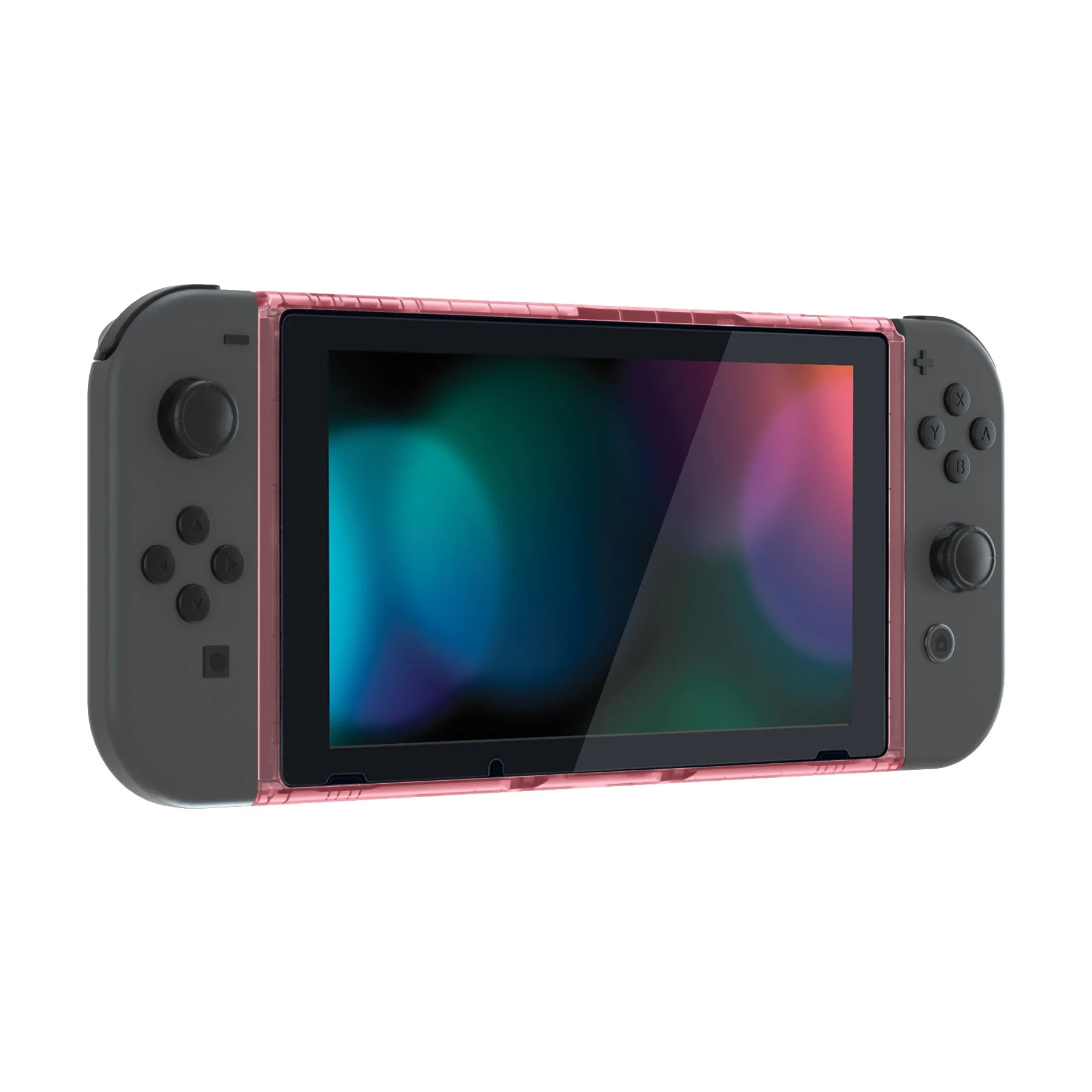 eXtremeRate DIY Replacement Housing Shell Front Frame with Volume Up Down Power Buttons for NS Switch Console - Cherry Pink - Image 4