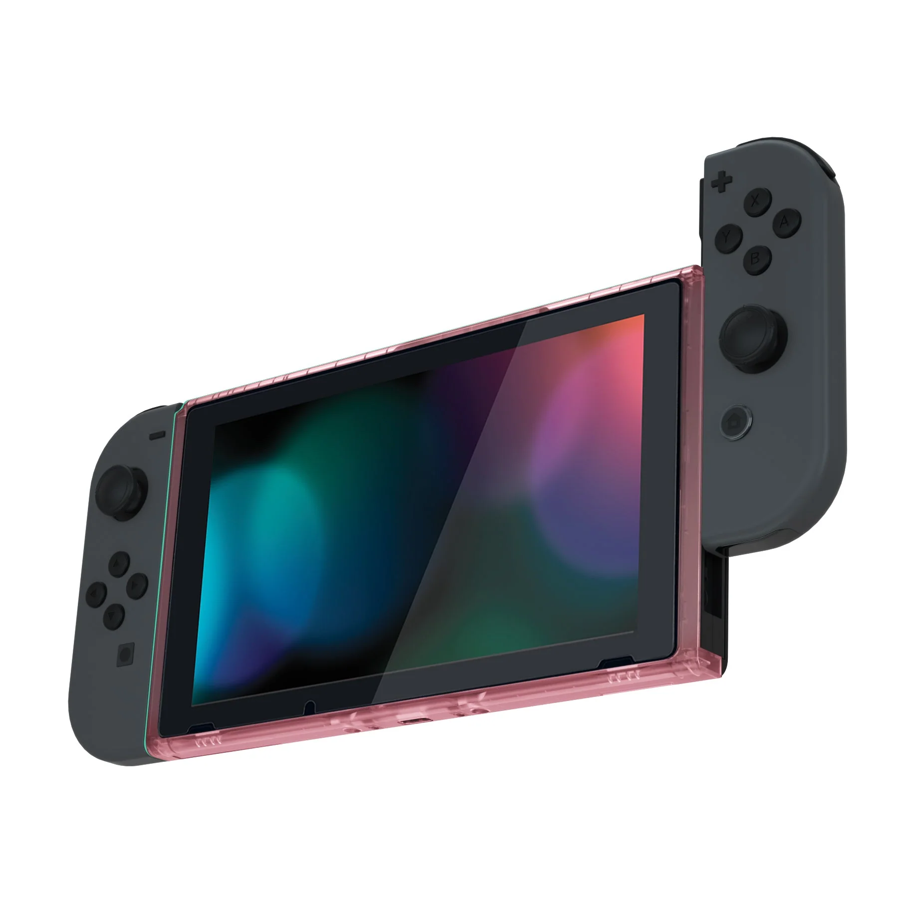 eXtremeRate DIY Replacement Housing Shell Front Frame with Volume Up Down Power Buttons for NS Switch Console - Cherry Pink - Image 5