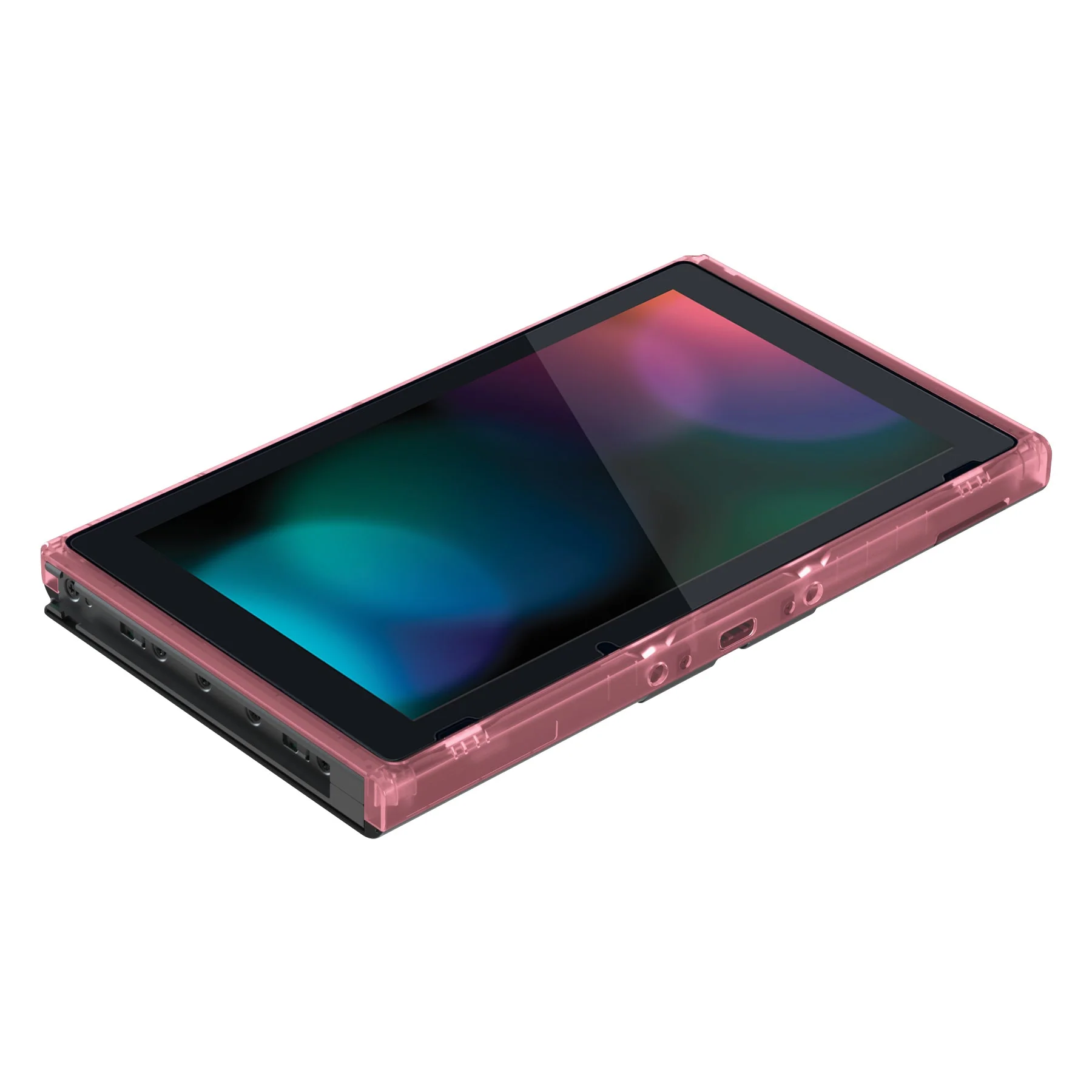 eXtremeRate DIY Replacement Housing Shell Front Frame with Volume Up Down Power Buttons for NS Switch Console - Cherry Pink - Image 6