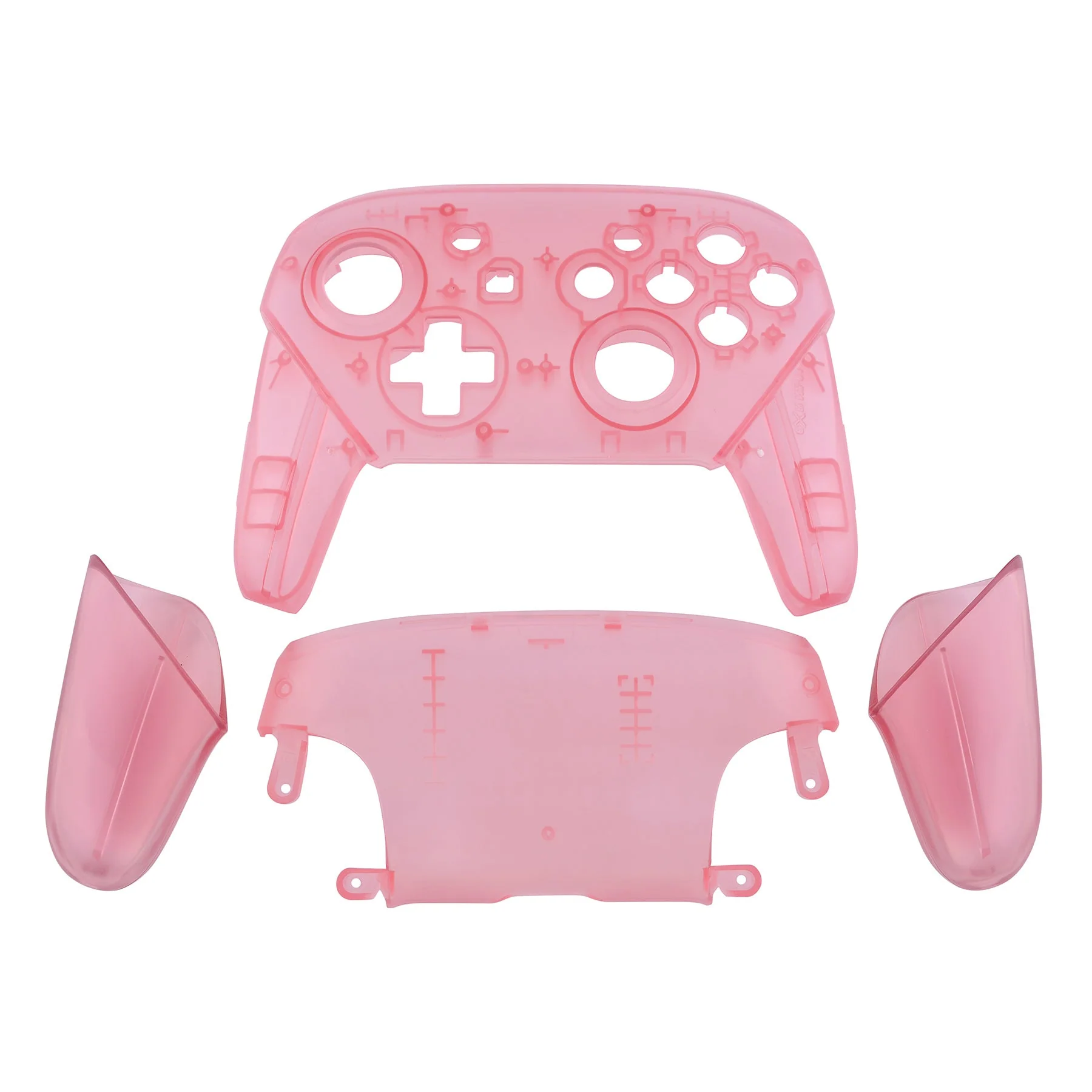 eXtremeRate Replacement Full Set Shell Faceplate Backplate Handles for Nintendo Switch Pro - Cherry Pink - Image 2