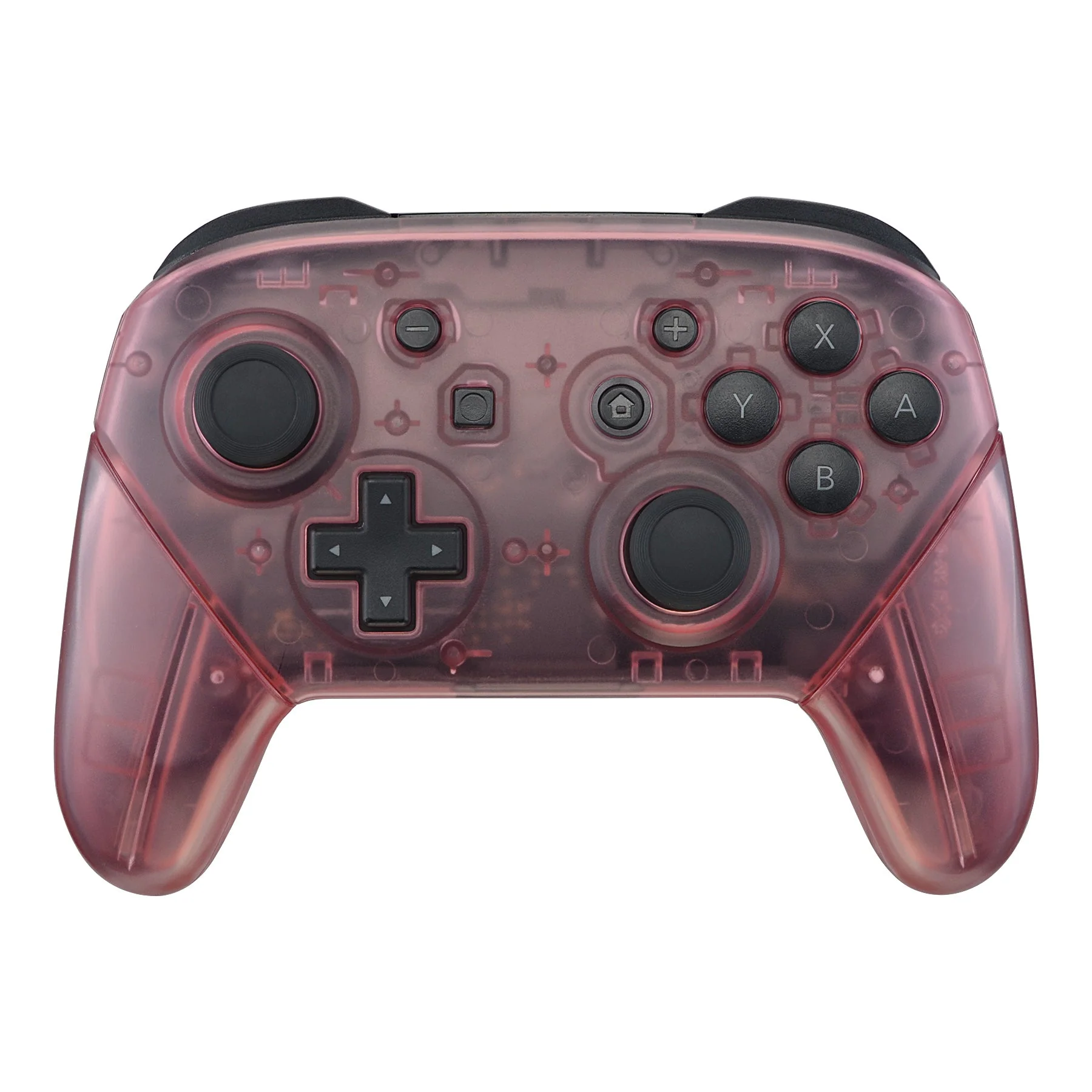 eXtremeRate Replacement Full Set Shell Faceplate Backplate Handles for Nintendo Switch Pro - Cherry Pink - Image 3