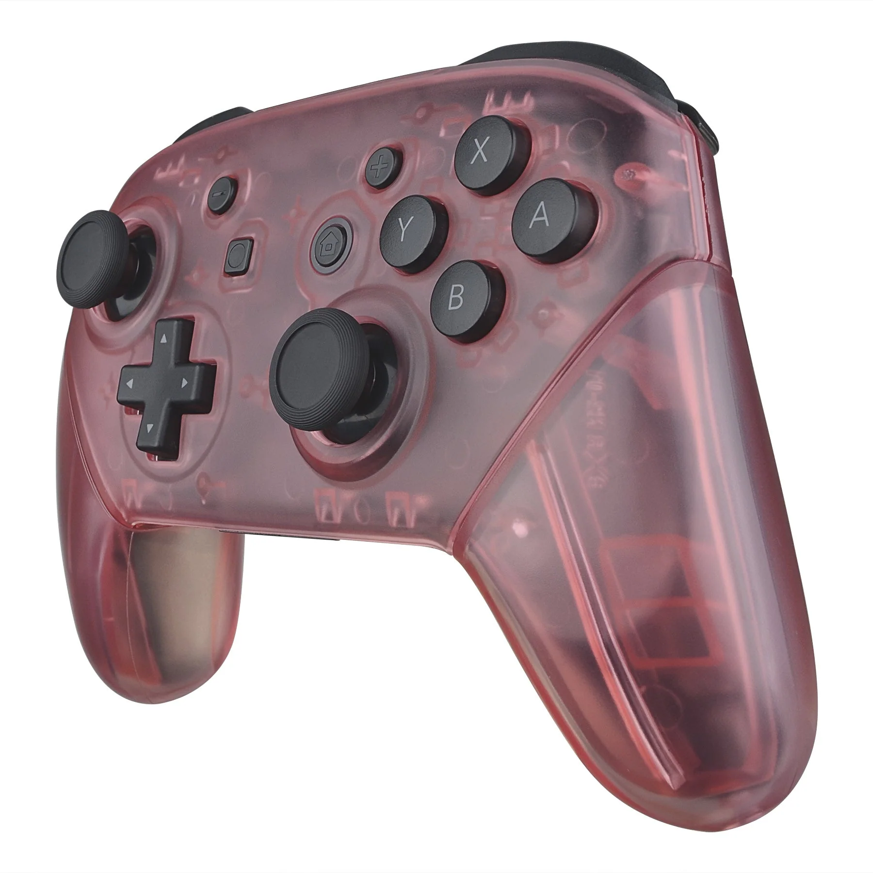 eXtremeRate Replacement Full Set Shell Faceplate Backplate Handles for Nintendo Switch Pro - Cherry Pink - Image 4