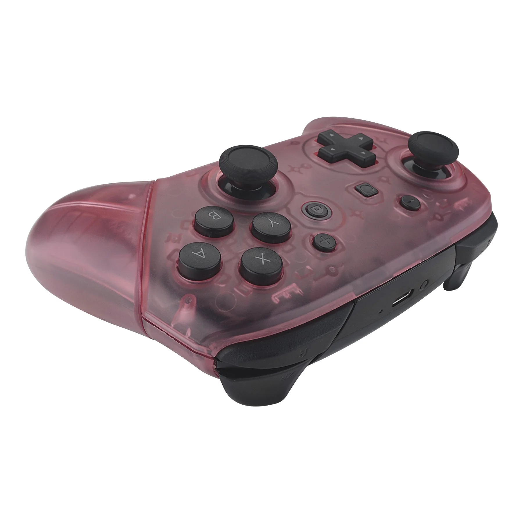 eXtremeRate Replacement Full Set Shell Faceplate Backplate Handles for Nintendo Switch Pro - Cherry Pink - Image 6