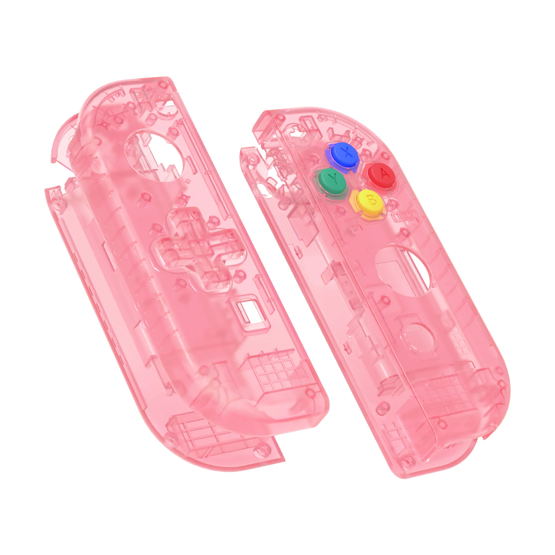 eXtremeRate Dpad Version Replacement Full Set Shell Case with Buttons for Joycon of NS Switch - Cherry Pink - Image 10