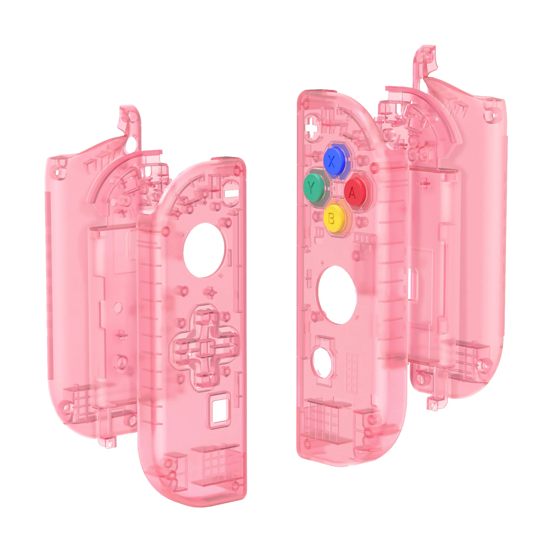 eXtremeRate Dpad Version Replacement Full Set Shell Case with Buttons for Joycon of NS Switch - Cherry Pink - Image 11