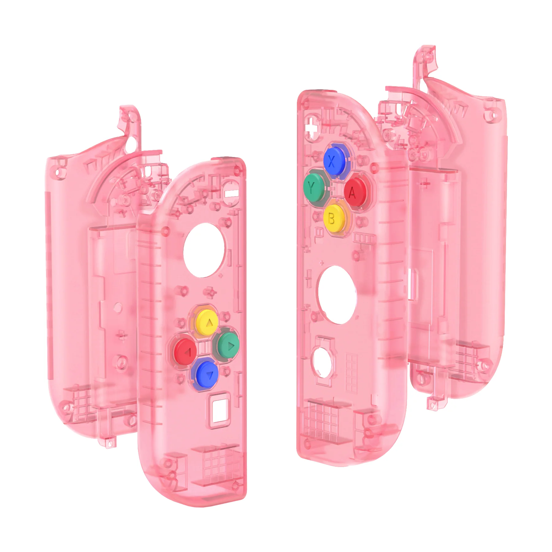 eXtremeRate Replacement Full Set Shell Case with Buttons for Joycon of NS Switch - Cherry Pink - Image 10