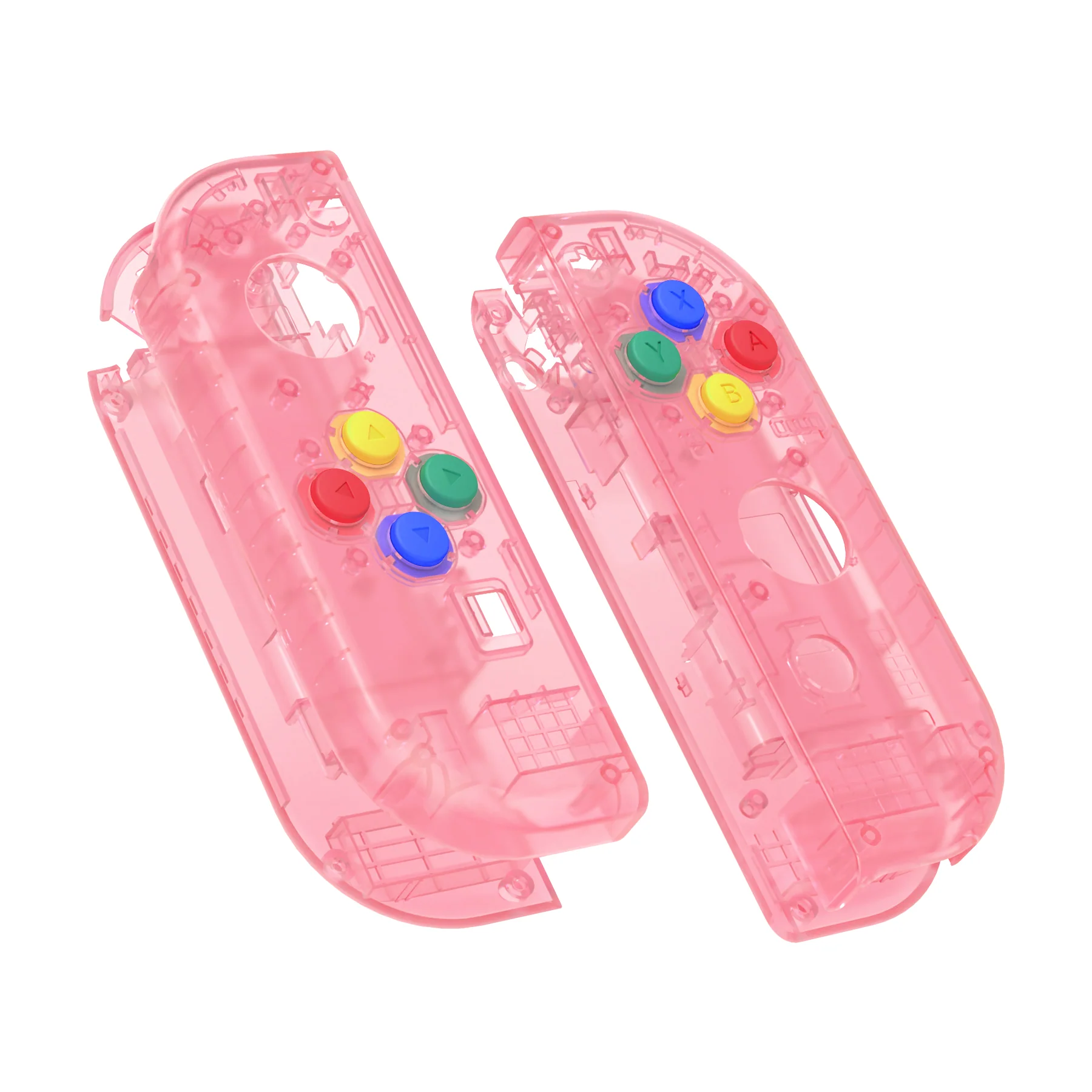 eXtremeRate Replacement Full Set Shell Case with Buttons for Joycon of NS Switch - Cherry Pink - Image 11
